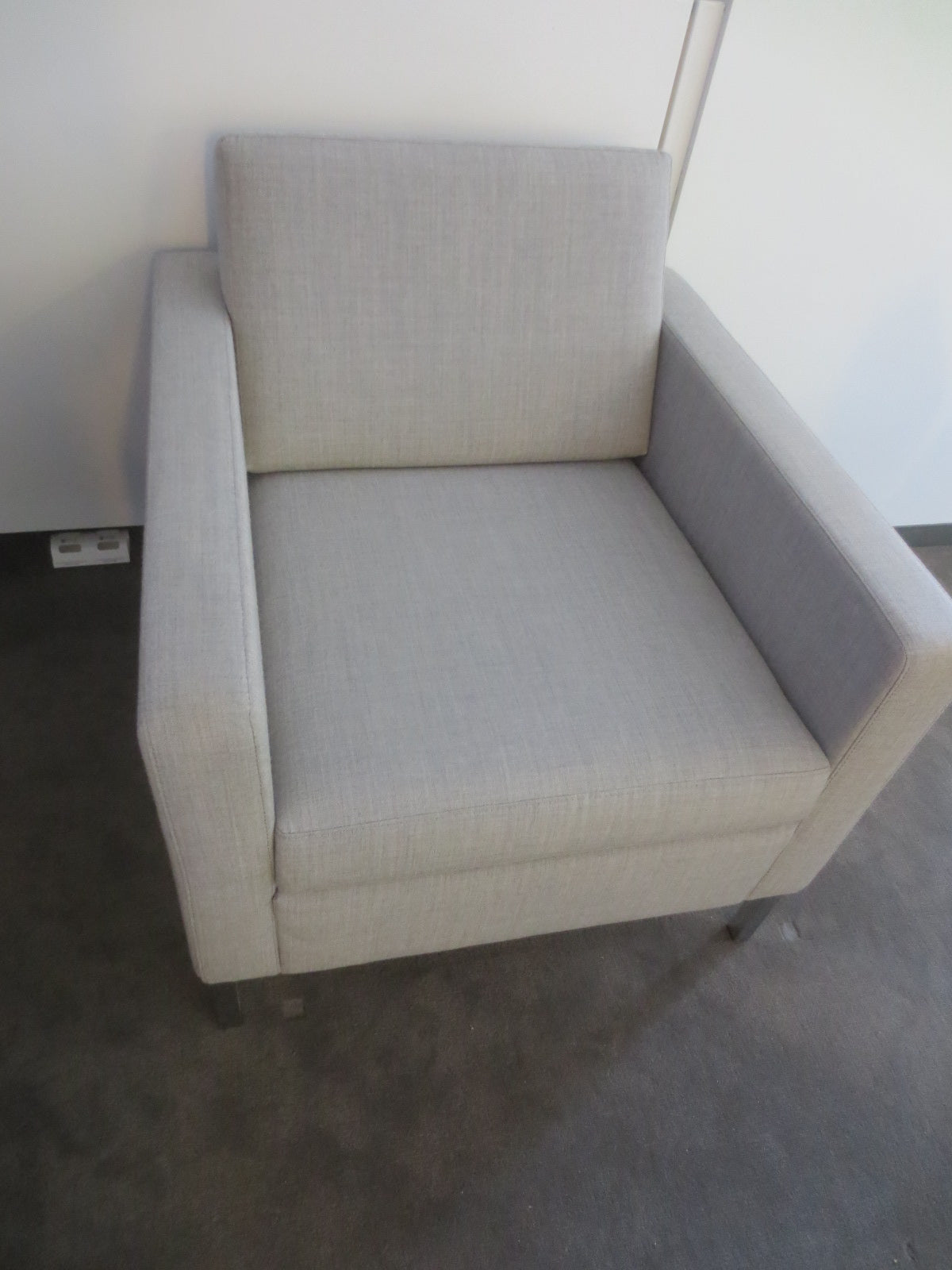 Keilhauer Doon Lounge Chair in Light Grey - A Pair