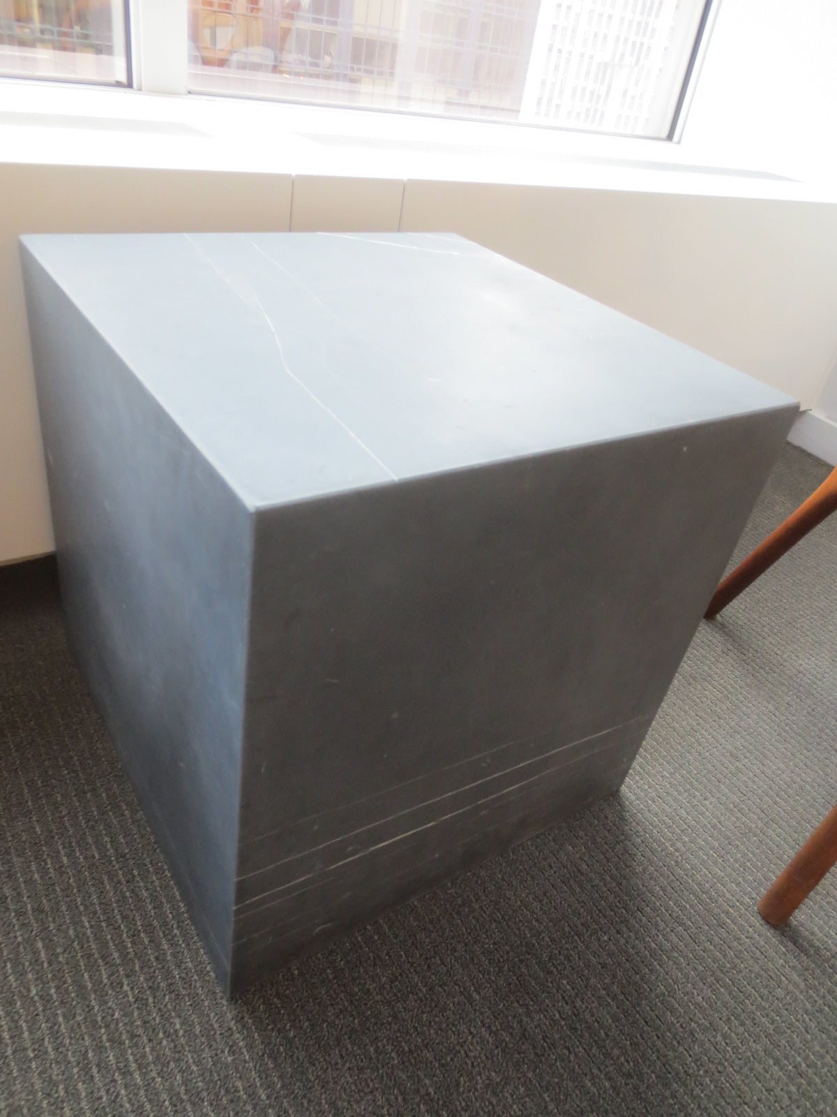 Restoration Hardware Marble Plinth Cube Side Table