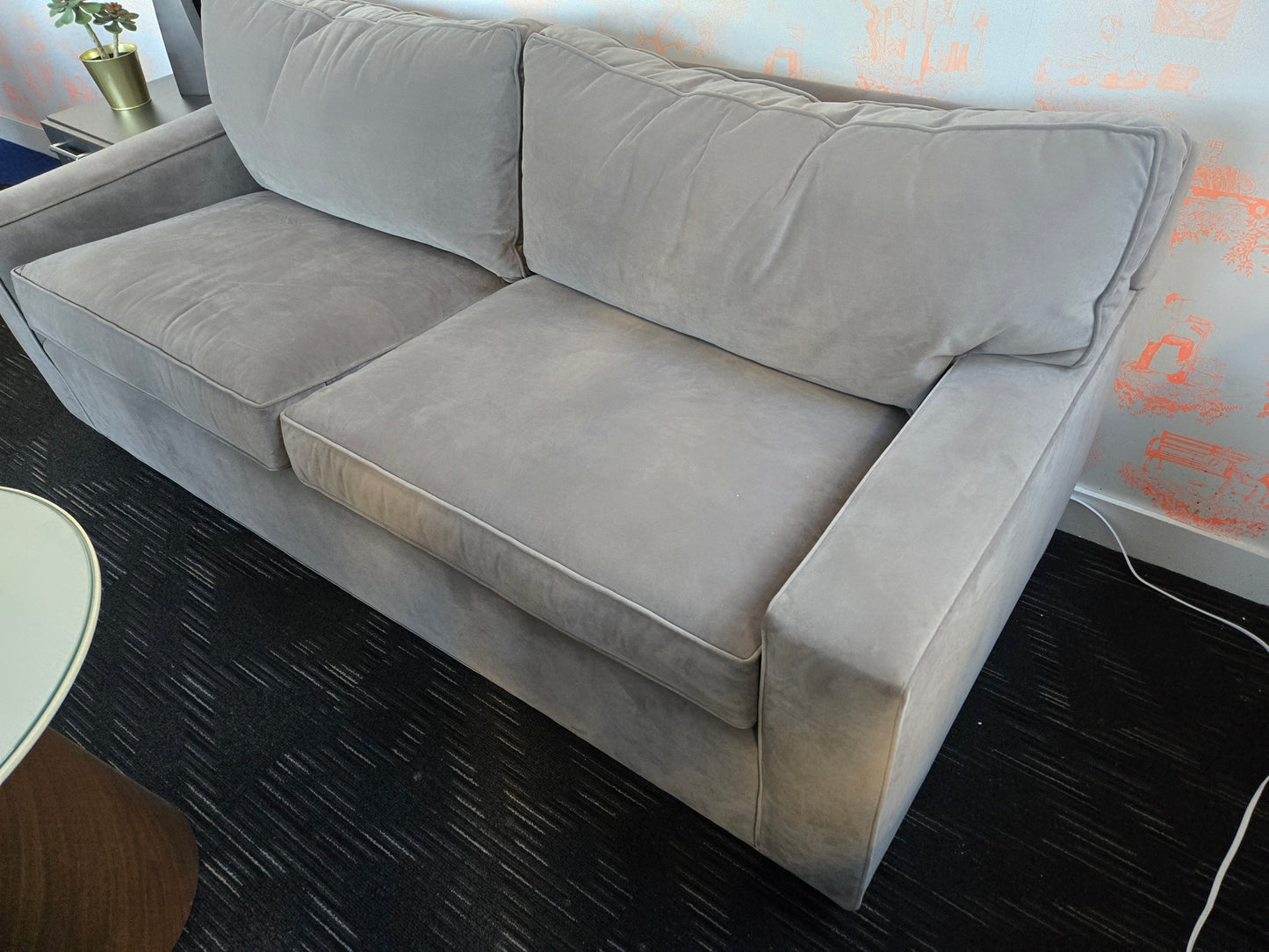 Mitchell Gold + Bob Williams Alex Sofa in Grey Velvet