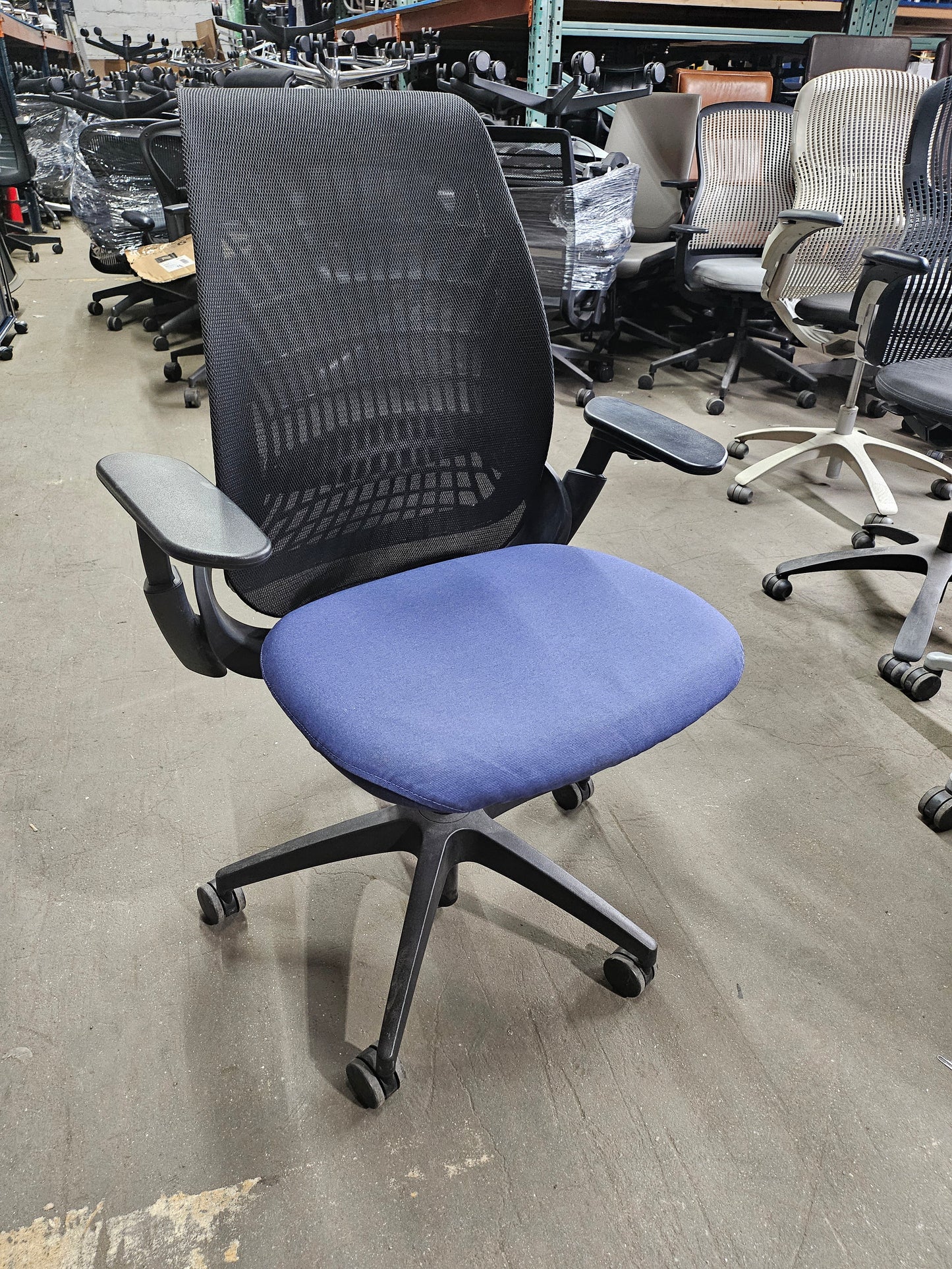 Allsteel Mimeo Ergonomic Task Chair in Blue