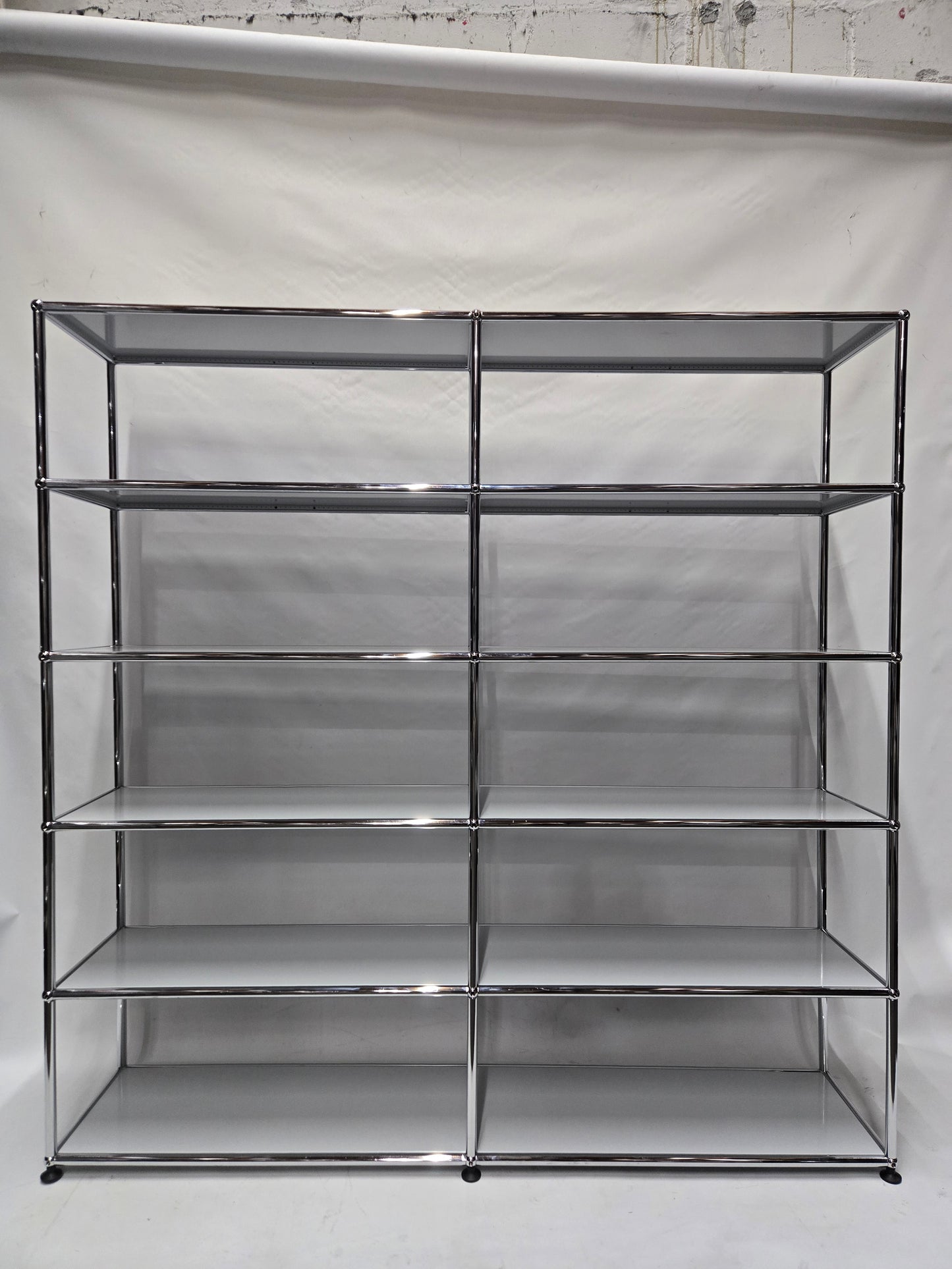USM Haller 2x5 10-Shelf Bookcase in Light Grey
