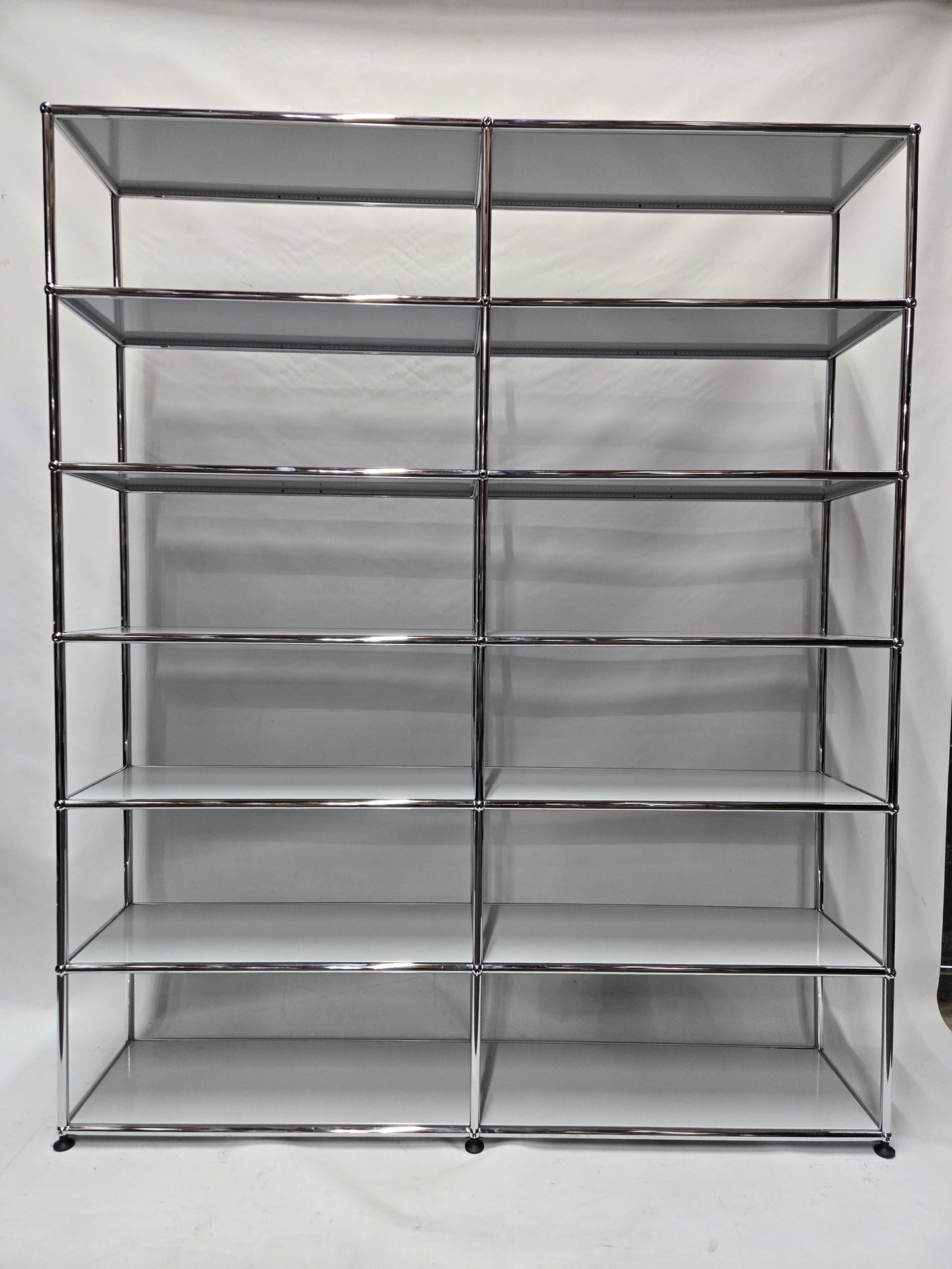 USM Haller 2x6 12-Shelf Bookcase in Light Grey