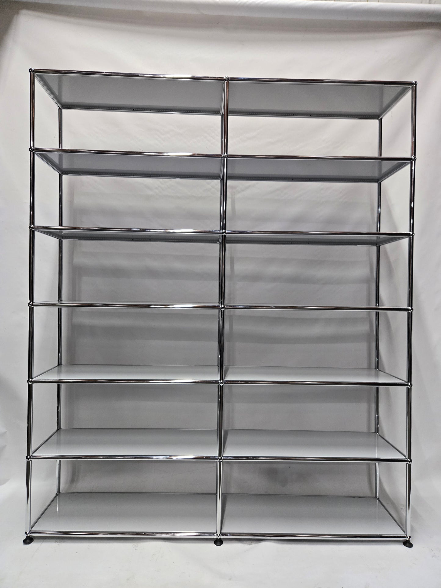 USM Haller 2x6 12-Shelf Bookcase in Light Grey
