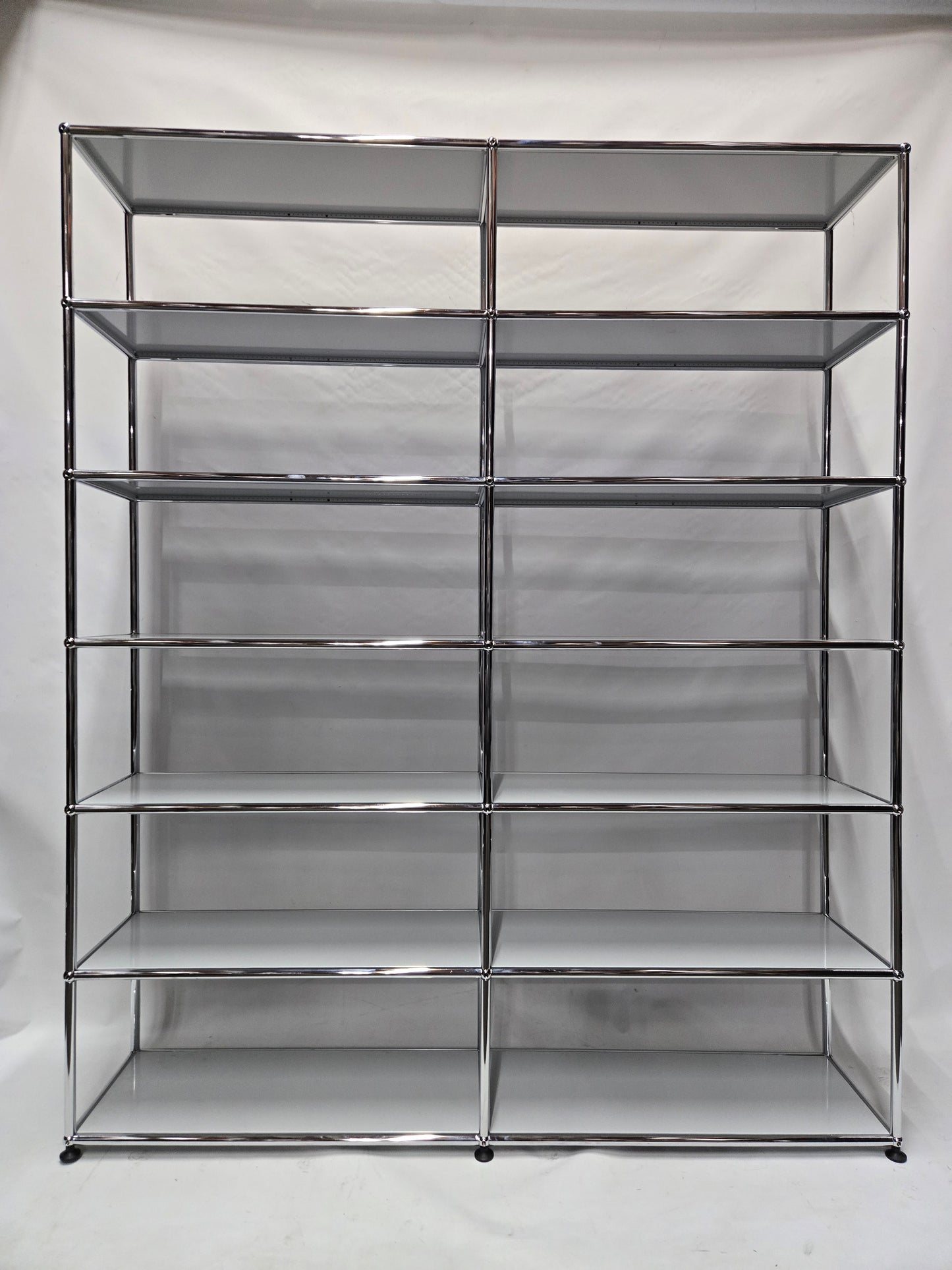 USM Haller 2x6 12-Shelf Bookcase in Light Grey