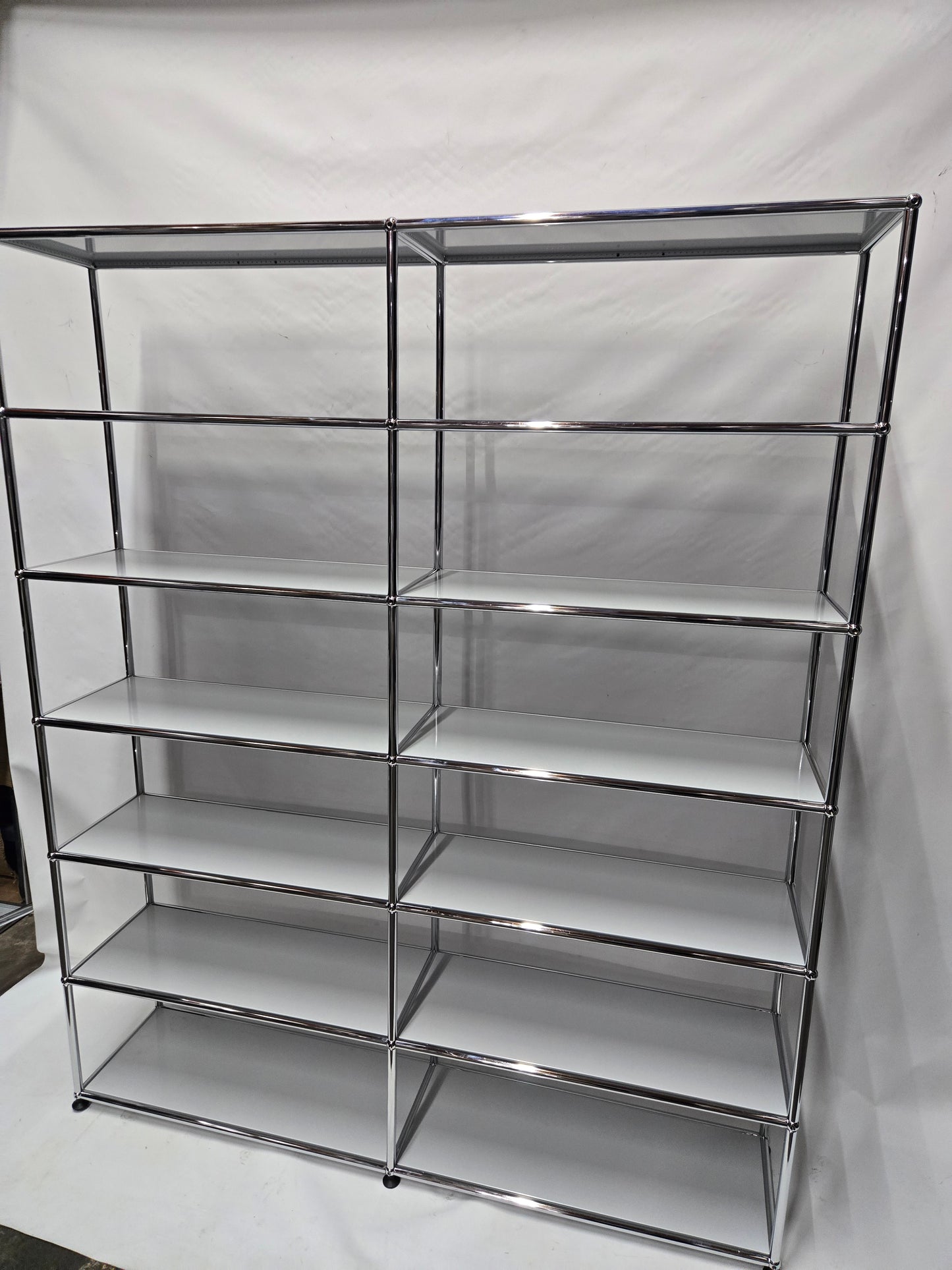 USM Haller 2x6 12-Shelf Bookcase in Light Grey