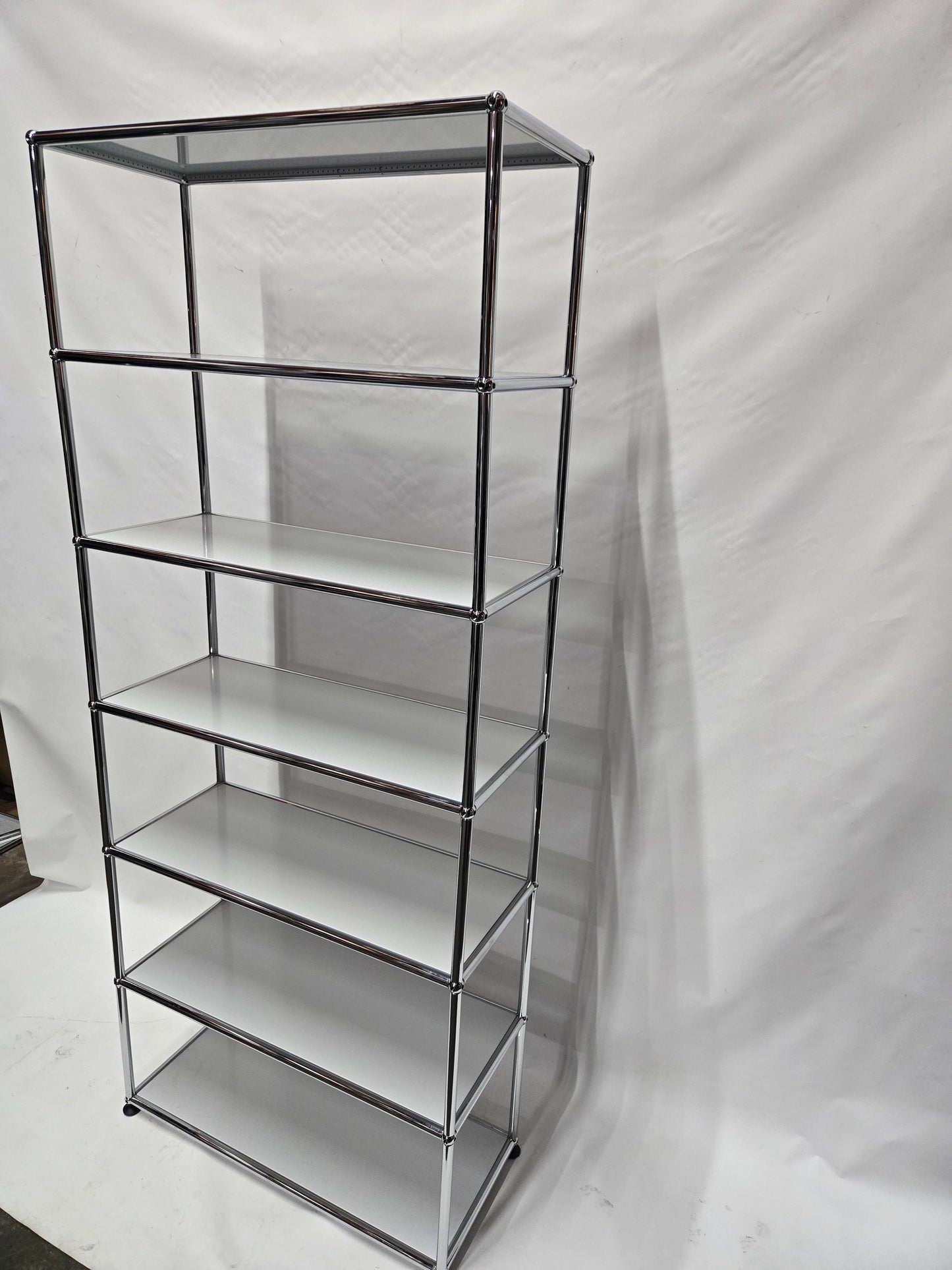 USM Haller 1x6 6-Shelf Bookcase in Light Grey