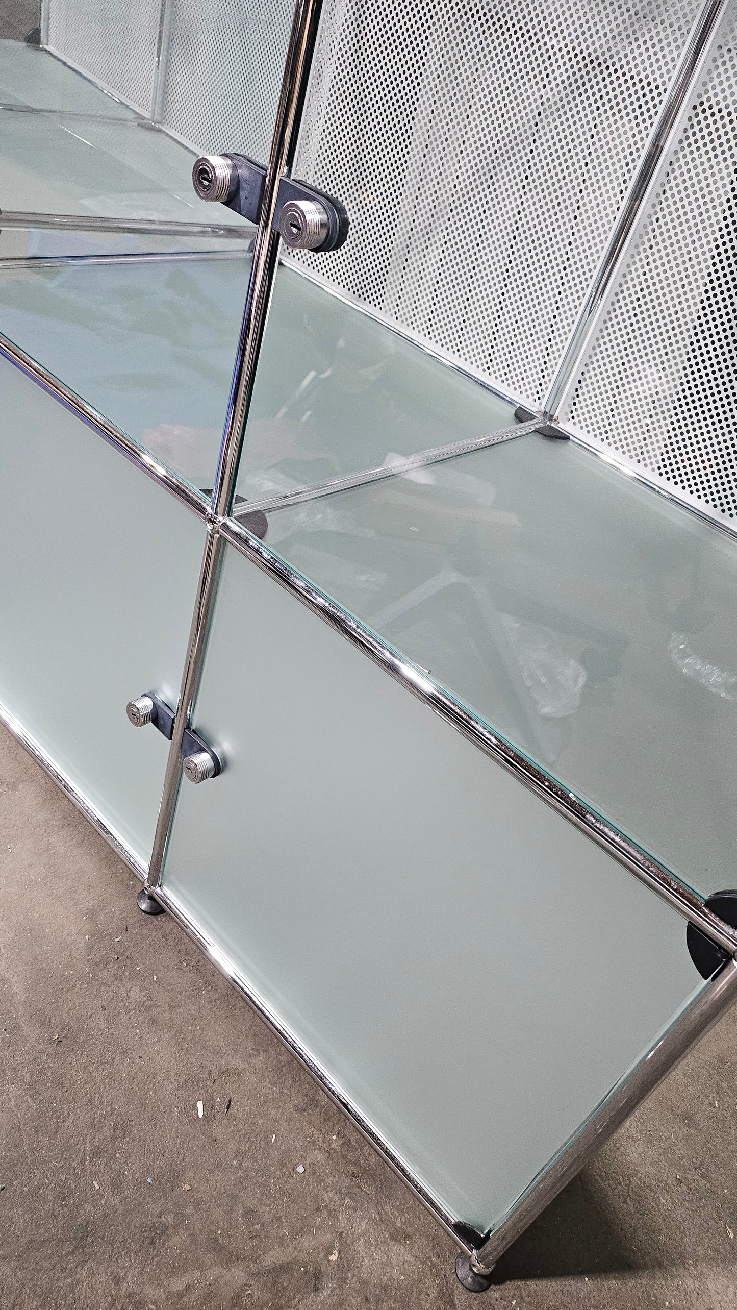USM Haller 2x4 Cabinet with Glass Doors