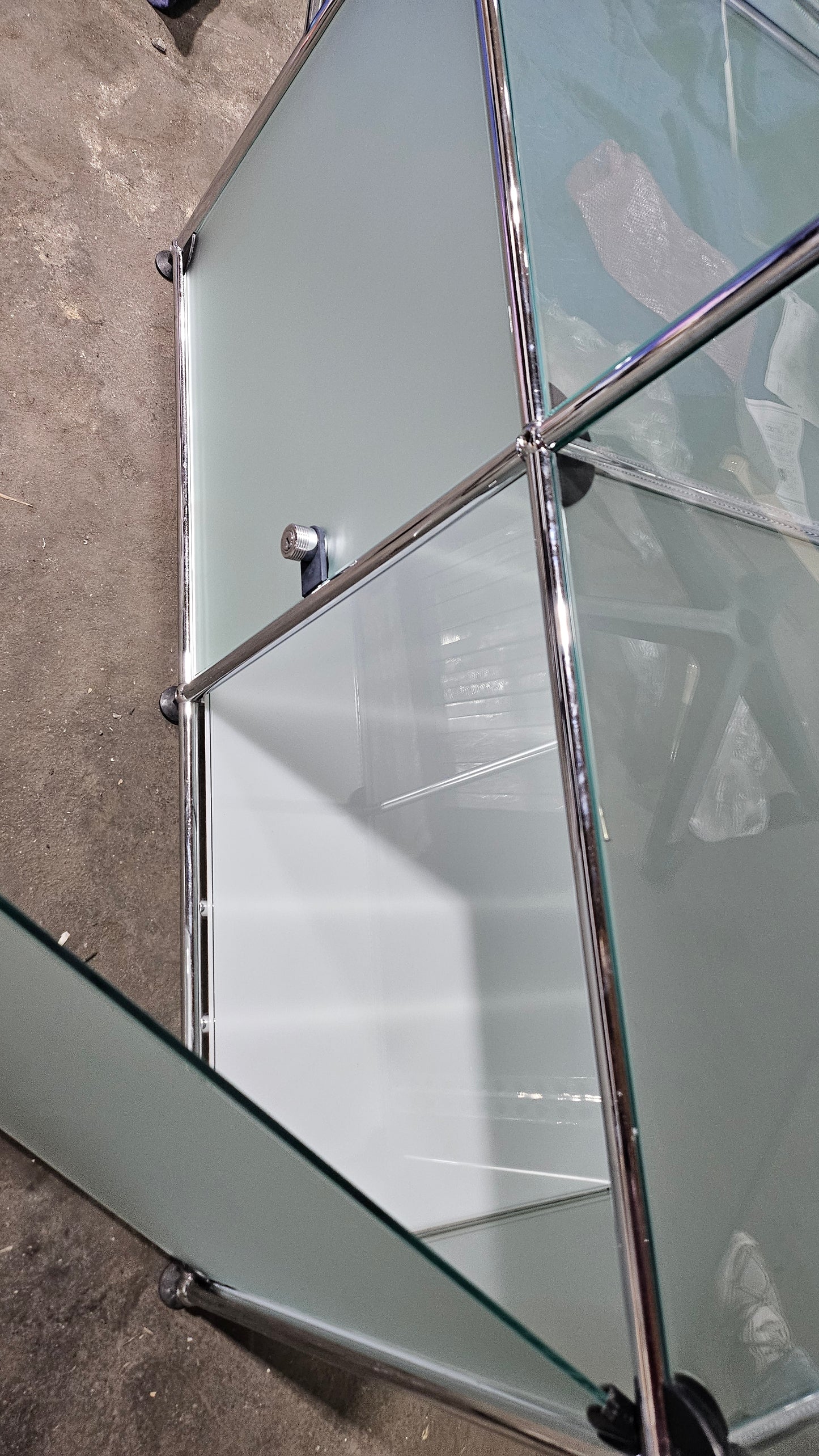 USM Haller 2x4 Cabinet with Glass Doors