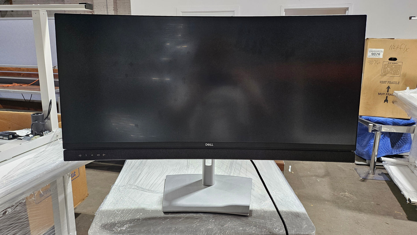 Dell C3422WE 34-in Curved WQHD Monitor with Built-In Camera, Mic, and Speakers