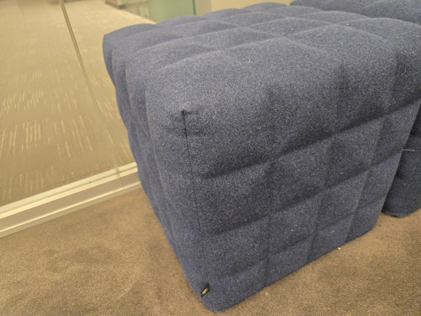 BuzziSpace BuzziCube 3D Solo Seat / Ottoman in Blue