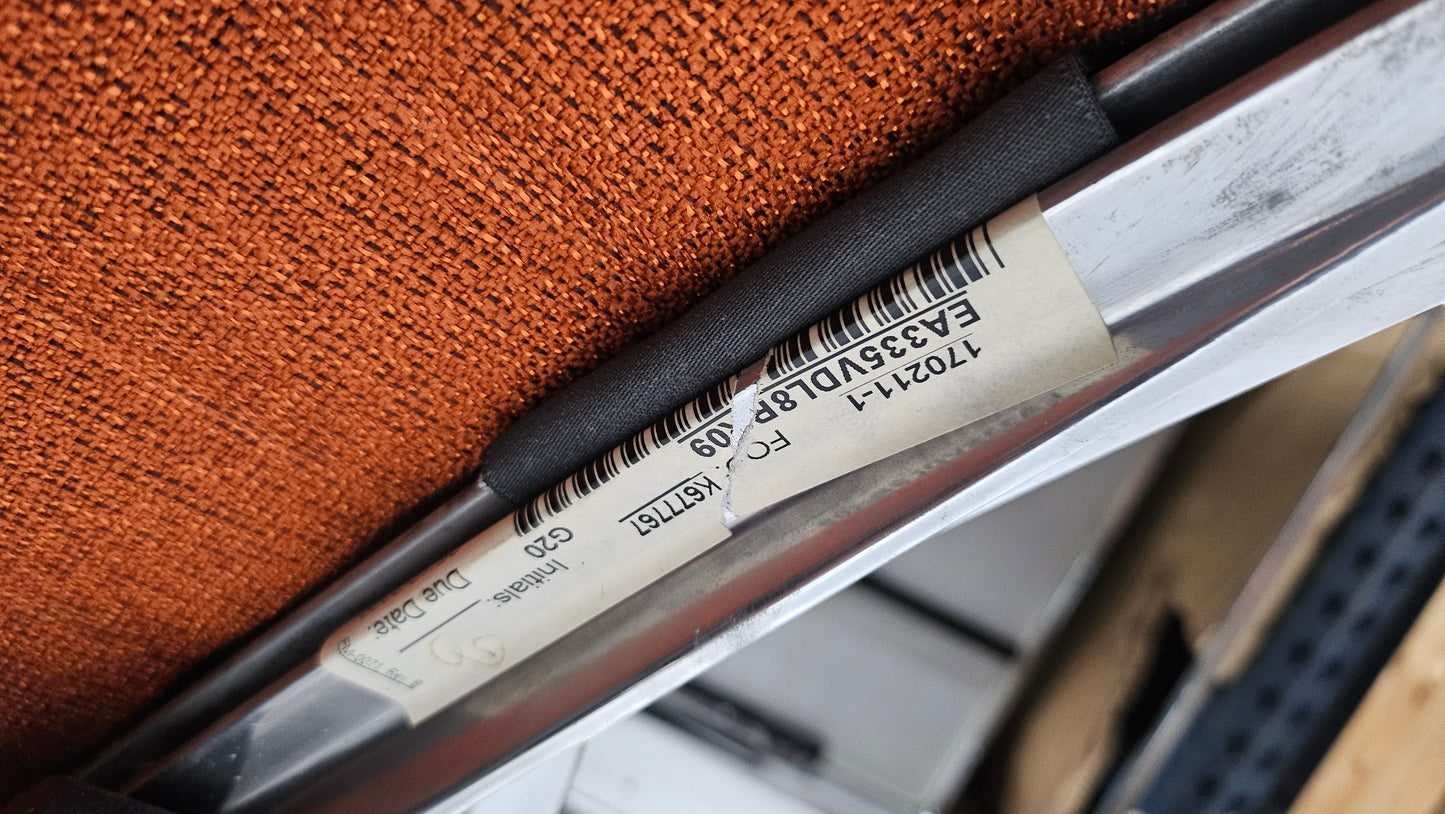 Herman Miller Eames Aluminum Group Management Chair in Orange Fabric, EA335