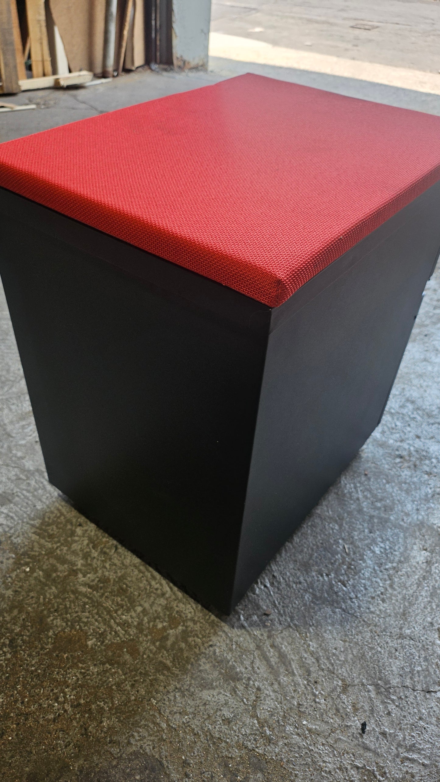 Herman Miller Meridian Mobile Pedestal with Red Cushion