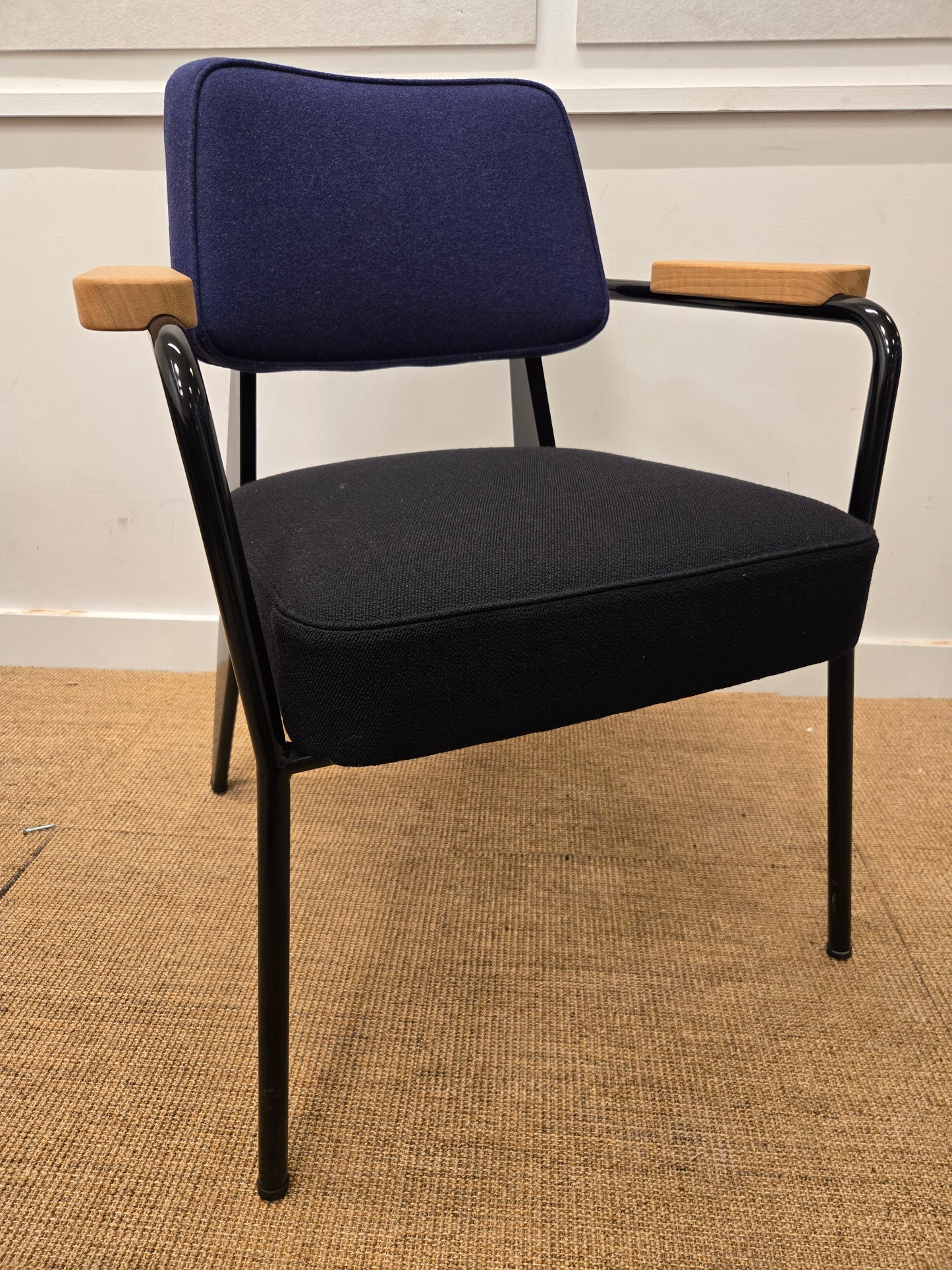 Vitra Jean Prouve Fauteuil Direction Armchair in Blue