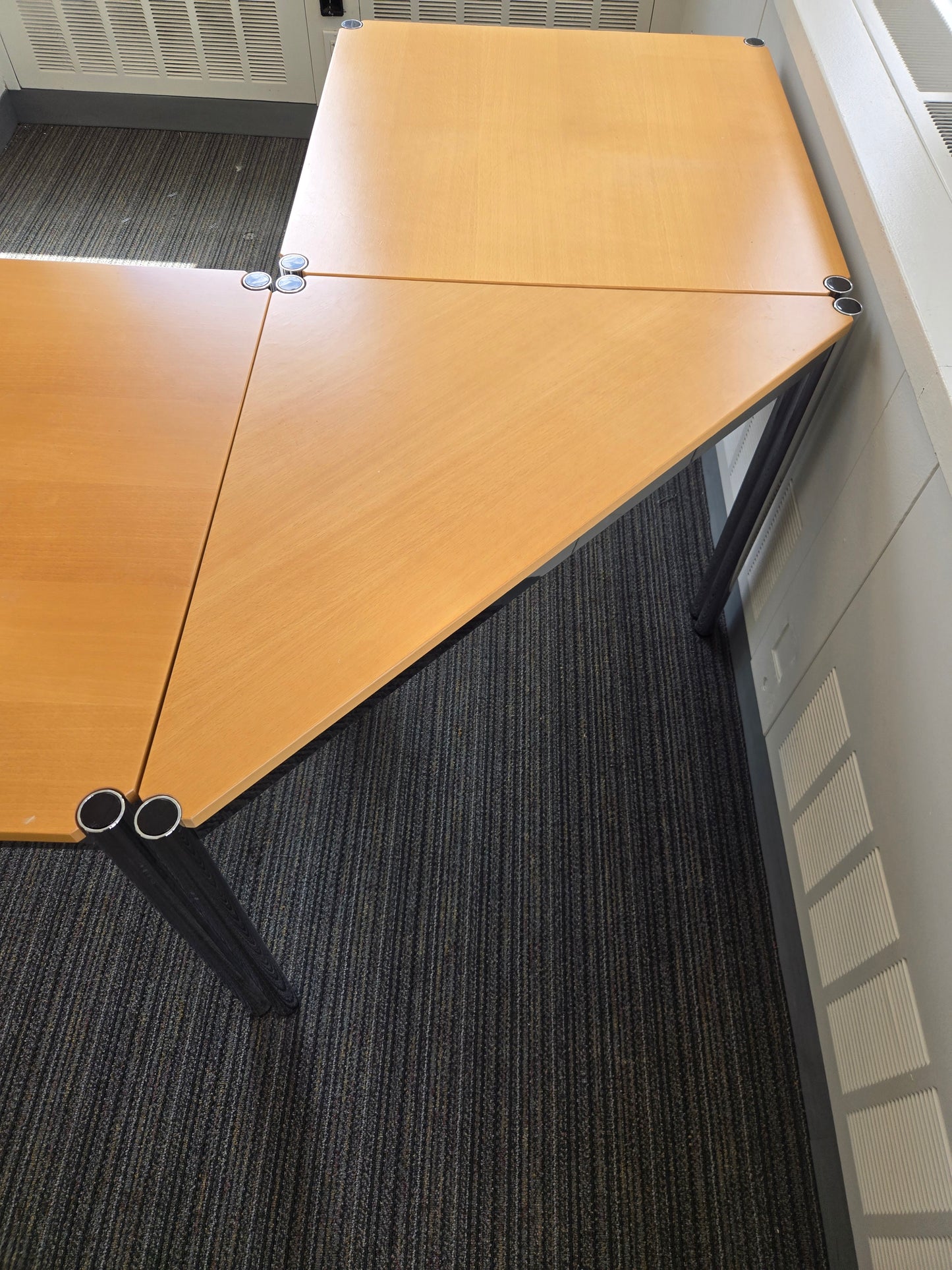 USM Haller Corner Table in Natural Beech Veneer