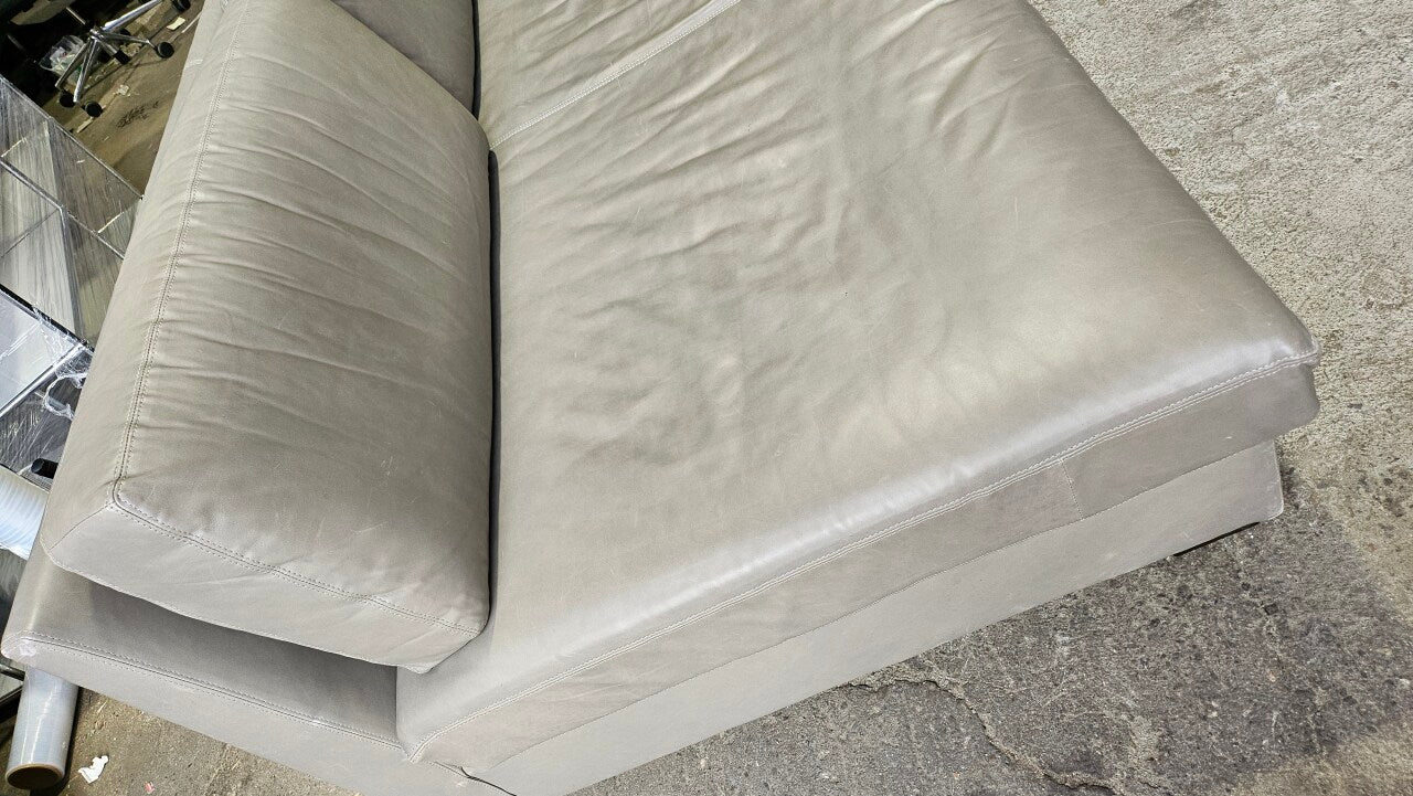 Restoration Hardware Cloud 10x3.5-ft Grey Leather Armless Sofa