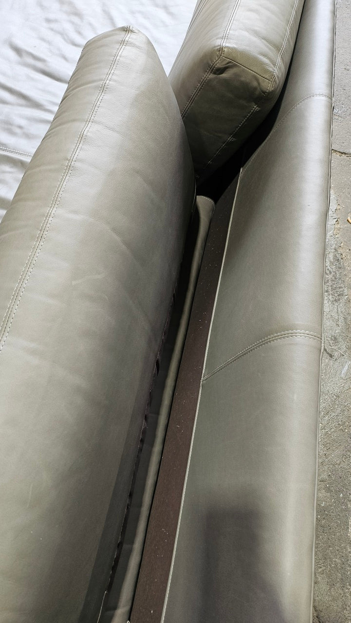Restoration Hardware Cloud 10x3.5-ft Grey Leather Armless Sofa