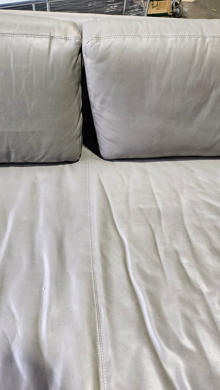 Restoration Hardware Cloud 10x3.5-ft Grey Leather Armless Sofa