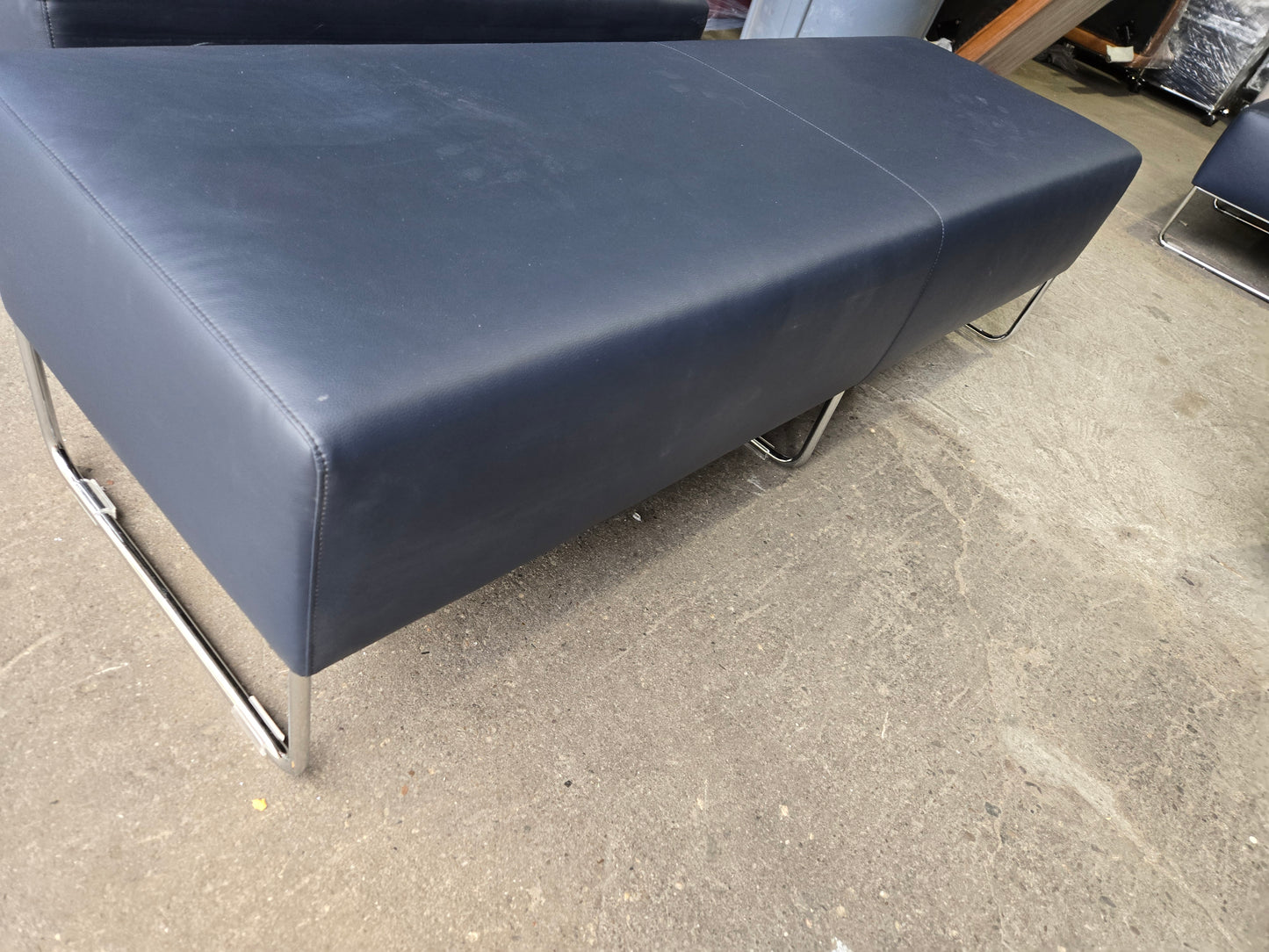 Bernhardt Design Balance 3-Seat Bench in Blue