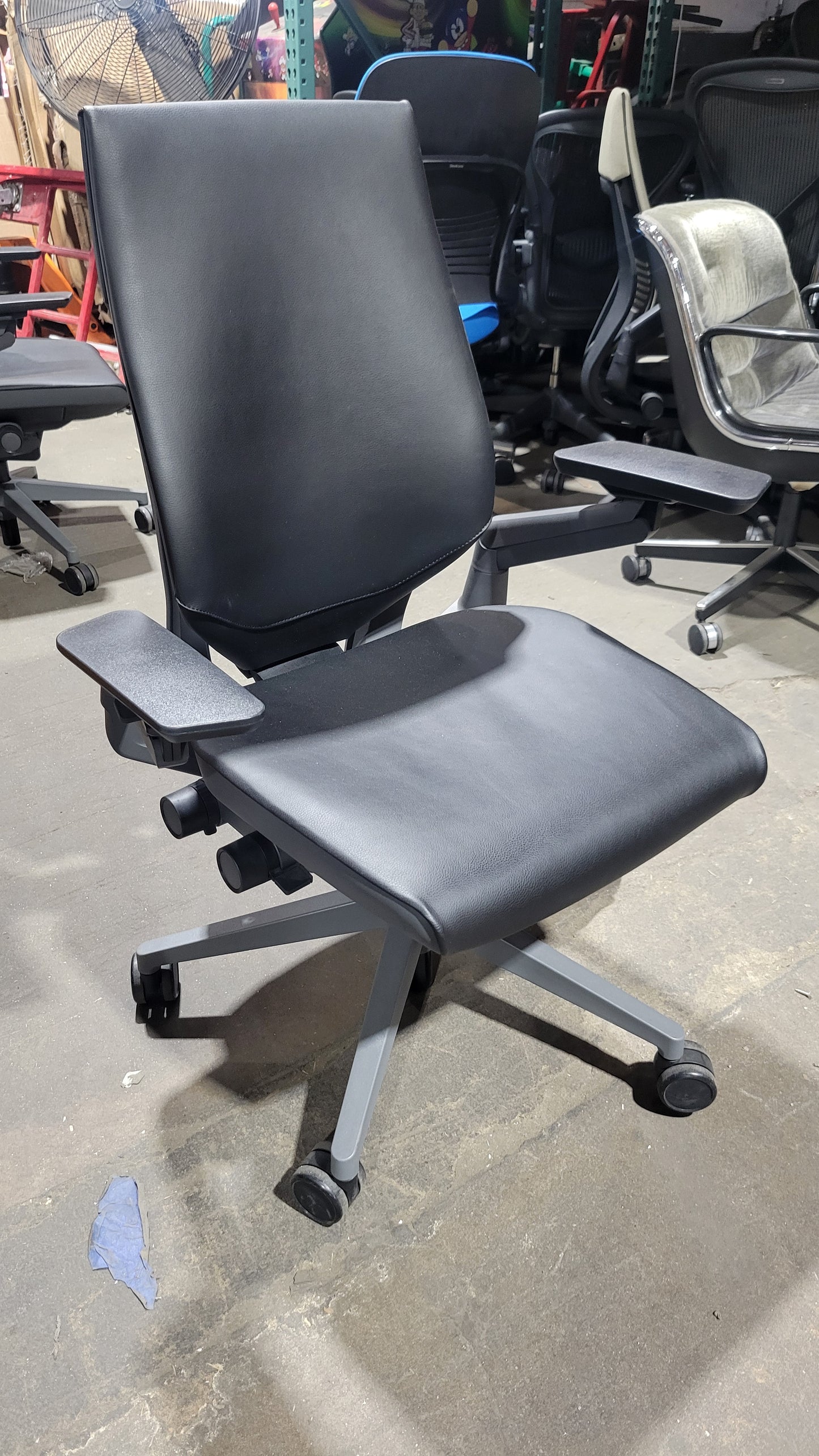 Steelcase Gesture Chair in Black Eco-Leather