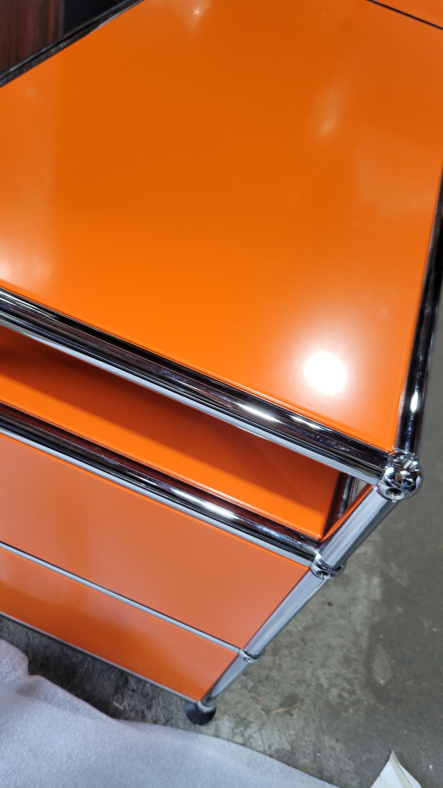 USM Haller 2x3 Cabinet / Dresser with 3 Shelves and 2 Drawers in Pure Orange