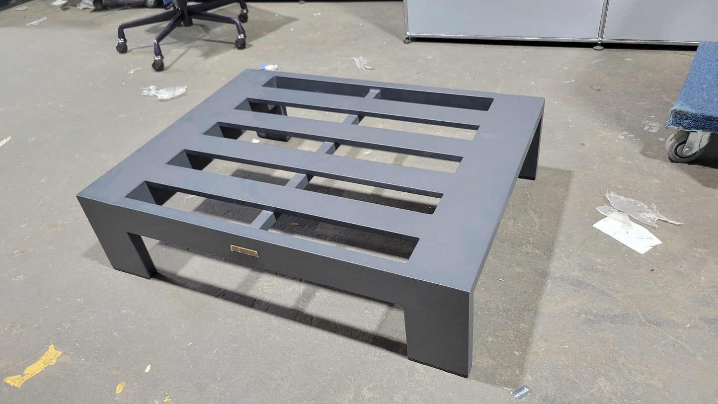 Crate & Barrel Walker Metal Outdoor Ottoman