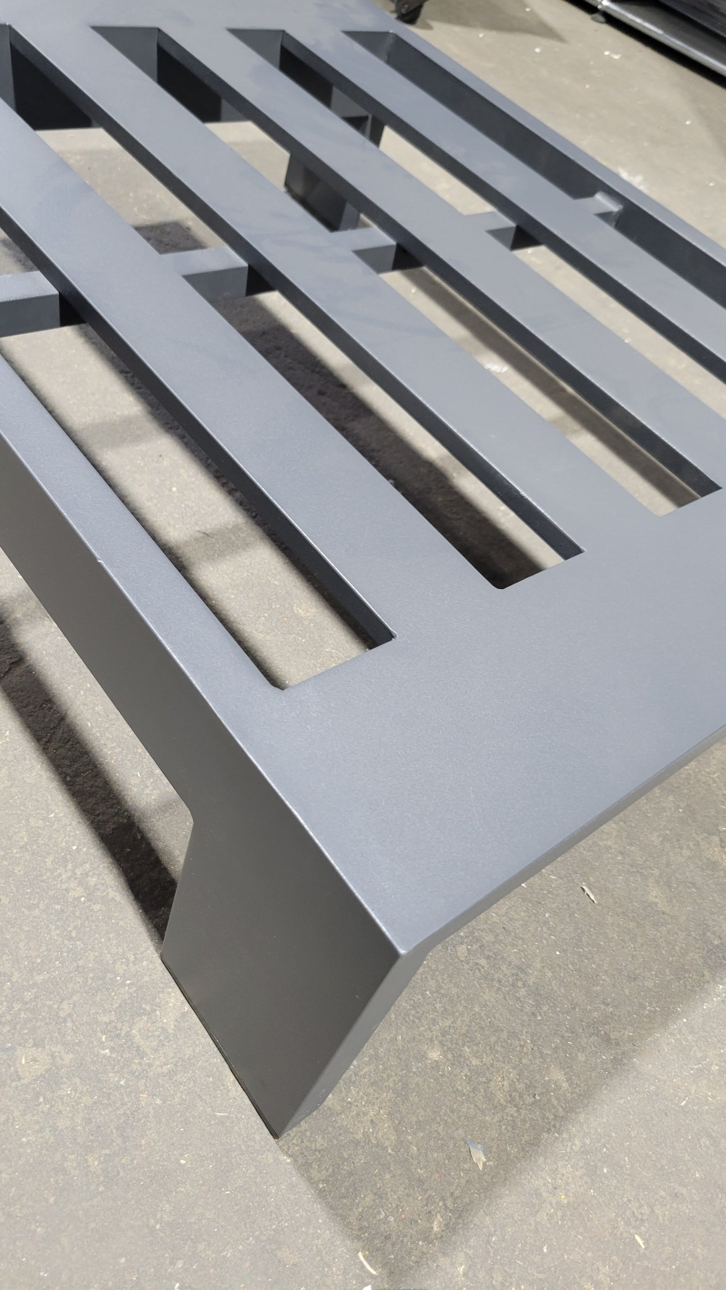 Crate & Barrel Walker Metal Outdoor Ottoman