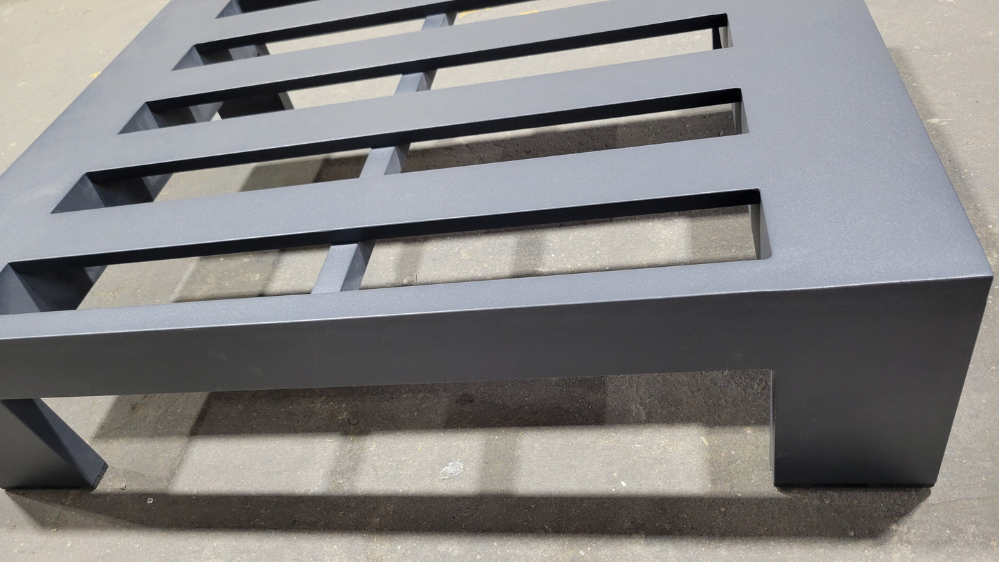 Crate & Barrel Walker Metal Outdoor Ottoman