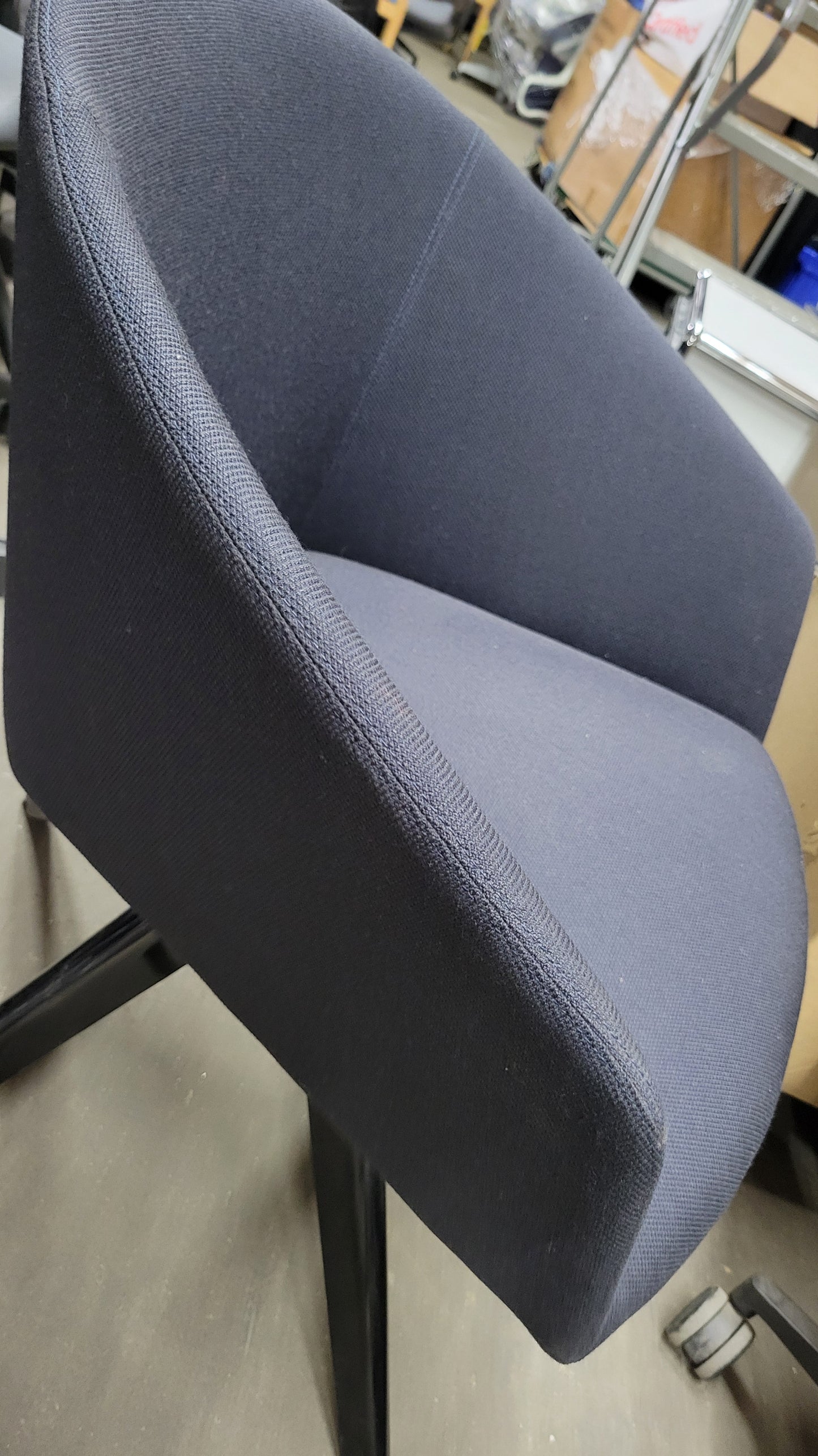 Andreu World Brandy (BU3017) Swivel Lounge Chair in Dark Grey Fabric