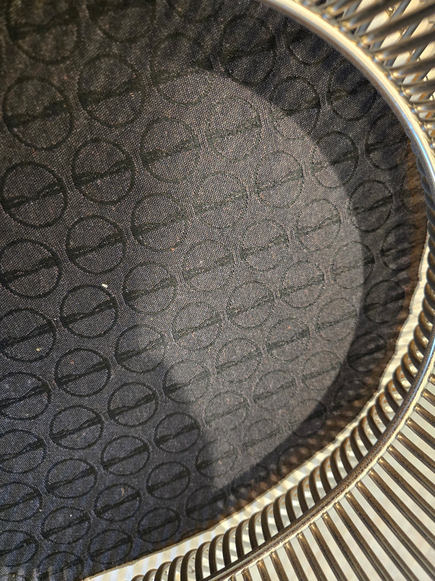 Knoll Platner Armchair in Nickel with White Leather Seat-Back