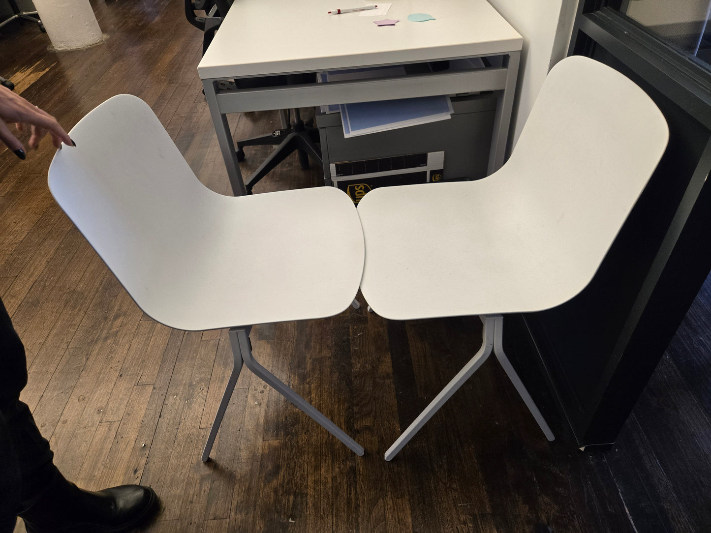 Poppin Key Side Chair in White