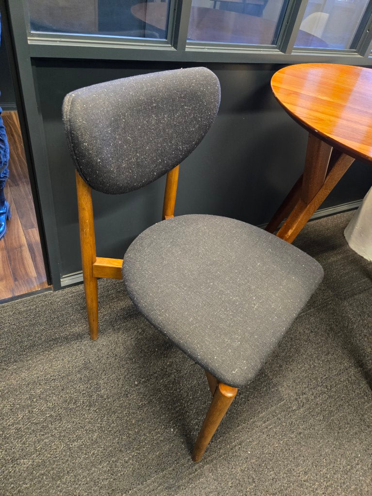 West Elm Dane Upholstered Dining Chair in Grey Fabric