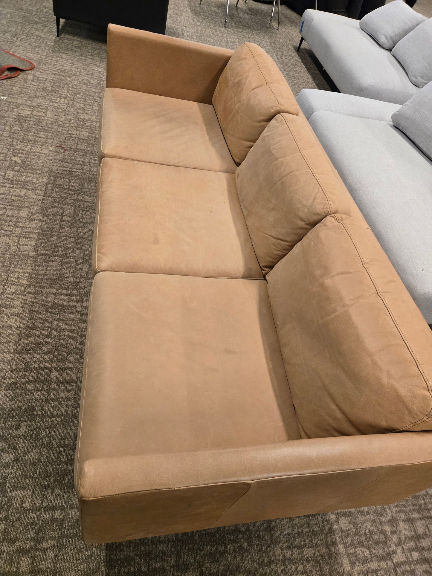 West Elm Brooklyn 81-in Sofa in Sienna Leather