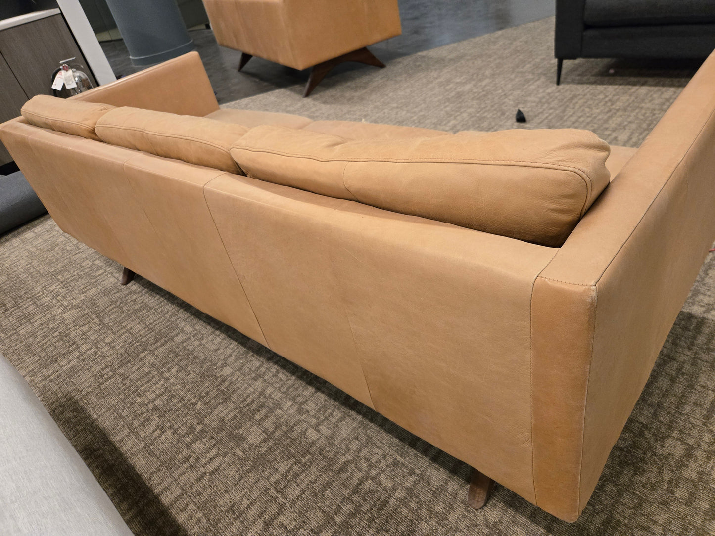 West Elm Brooklyn 81-in Sofa in Sienna Leather