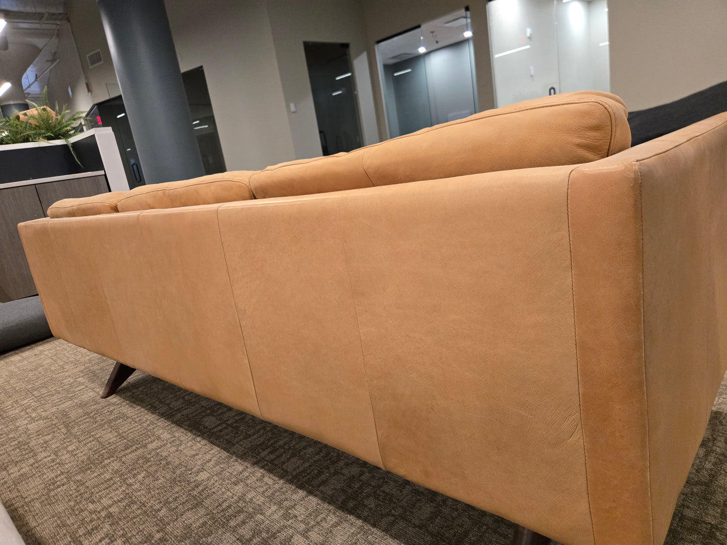 West Elm Brooklyn 81-in Sofa in Sienna Leather