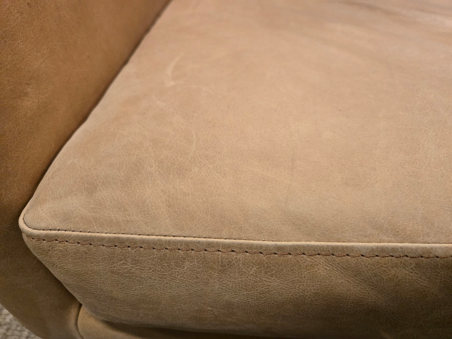 West Elm Brooklyn 81-in Sofa in Sienna Leather
