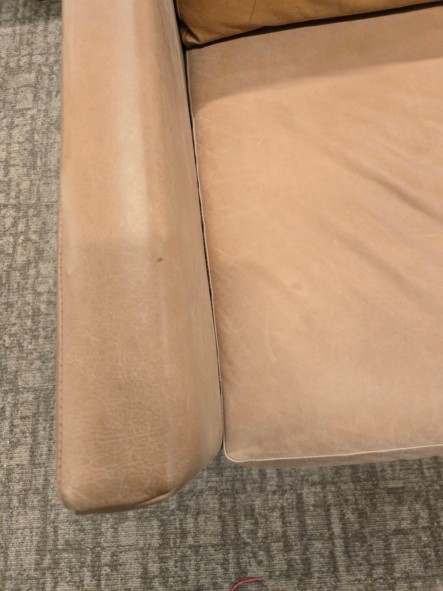 West Elm Brooklyn 81-in Sofa in Sienna Leather