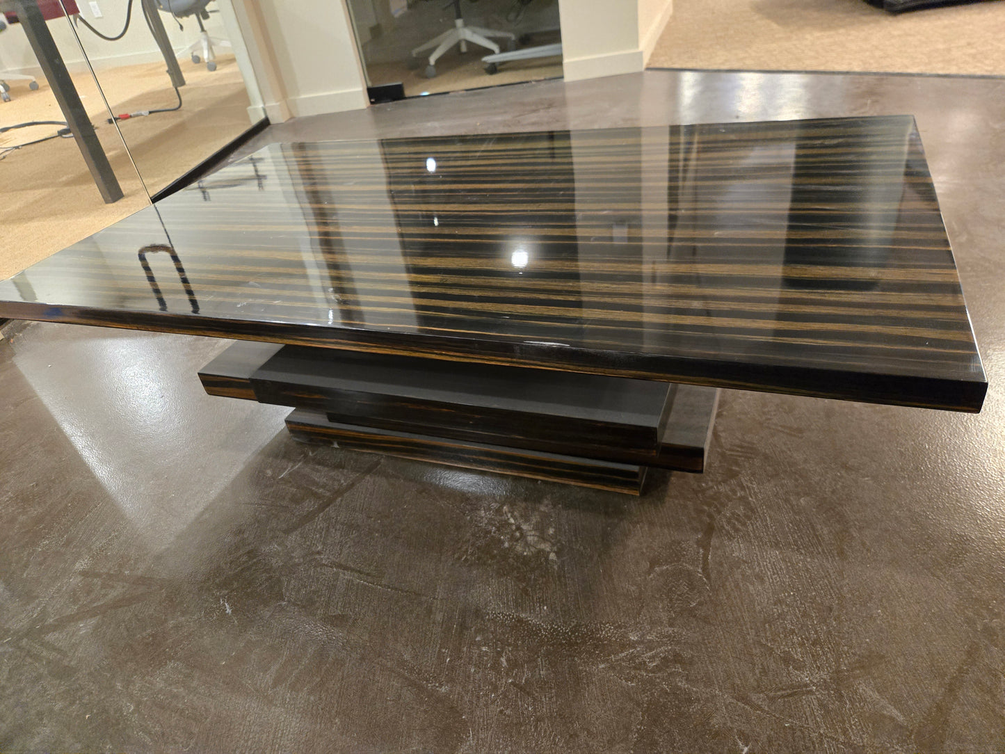 CB2 Stack Hi-Gloss Wood Coffee Table