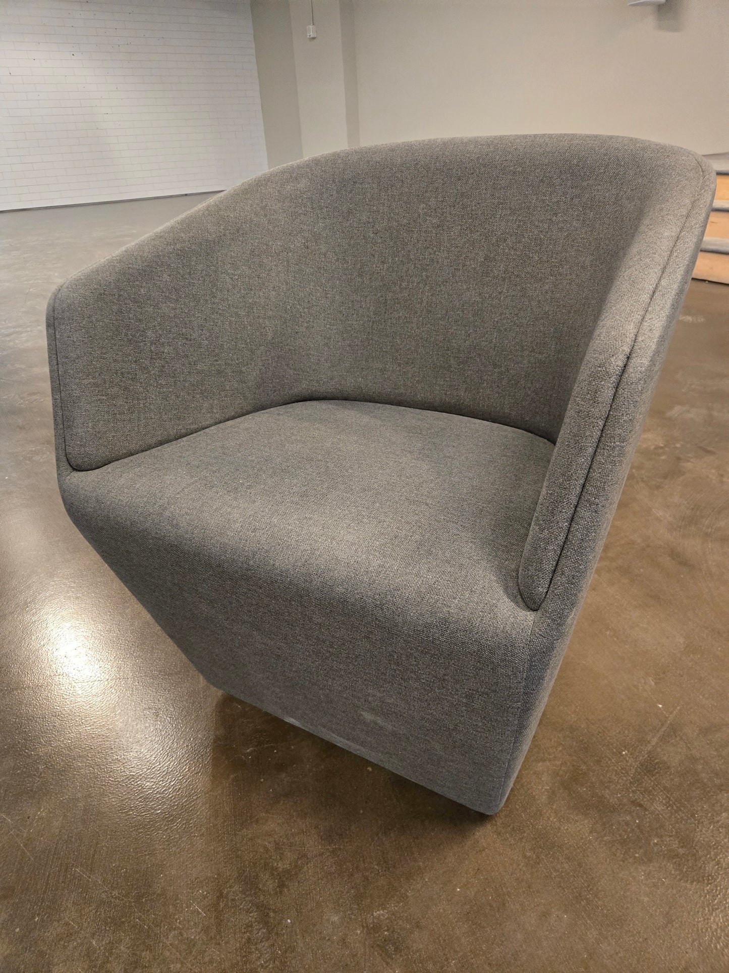 Poppin Pitch Club Chair in Grey