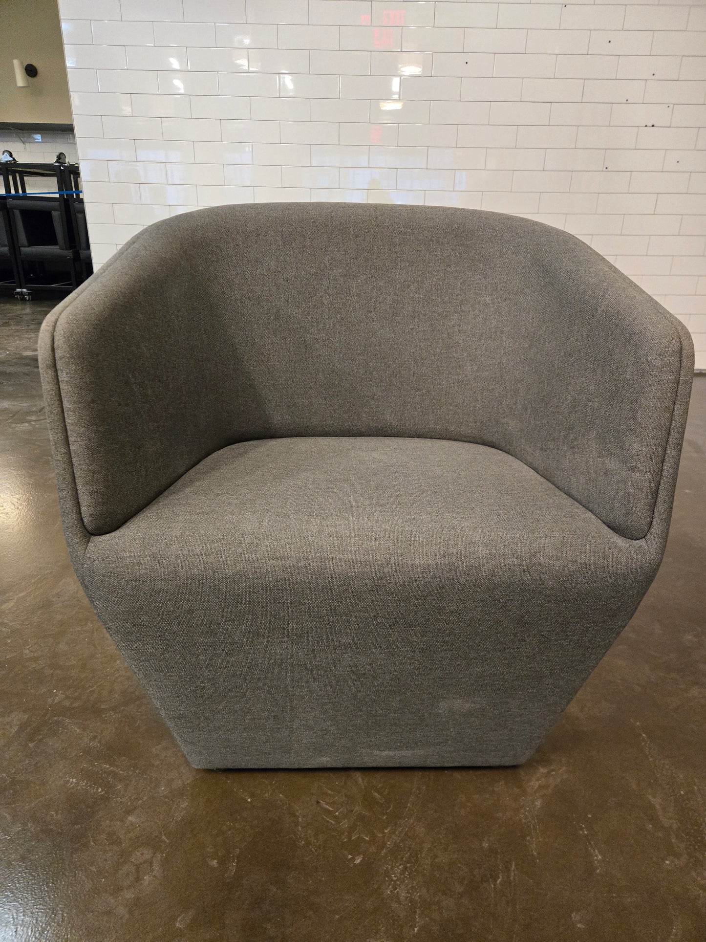 Poppin Pitch Club Chair in Grey