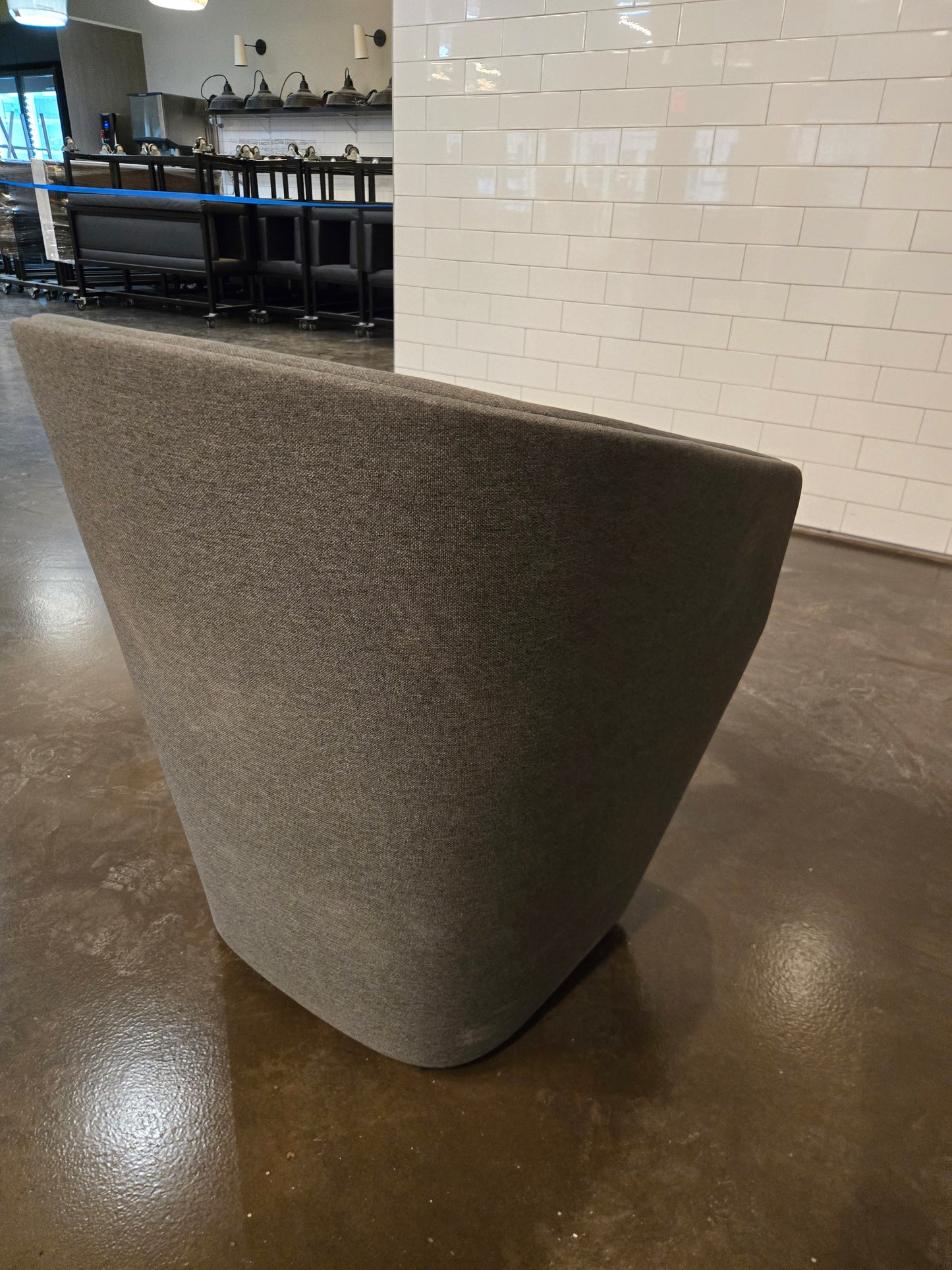 Poppin Pitch Club Chair in Grey