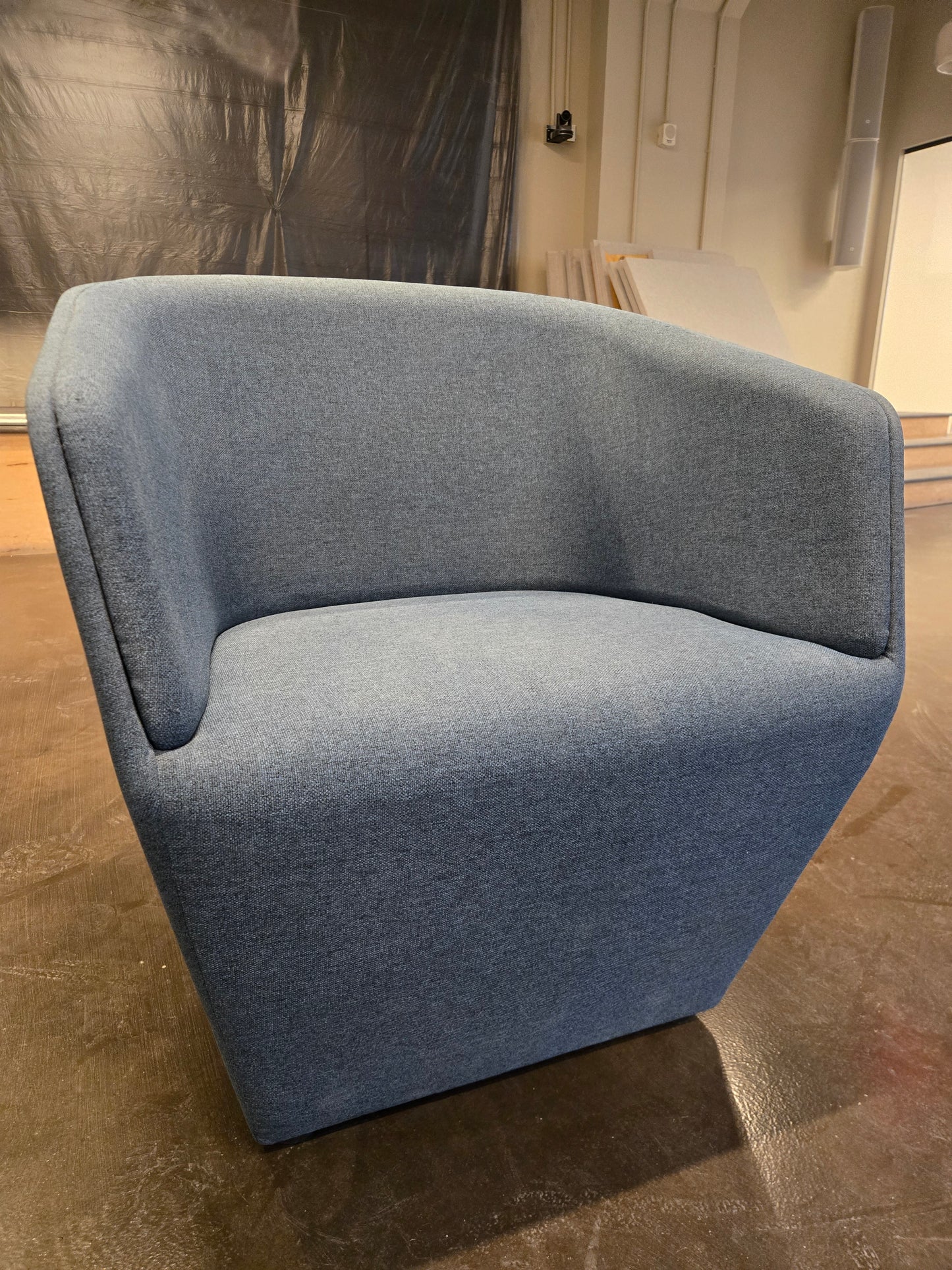 Poppin Pitch Club Chair in Blue