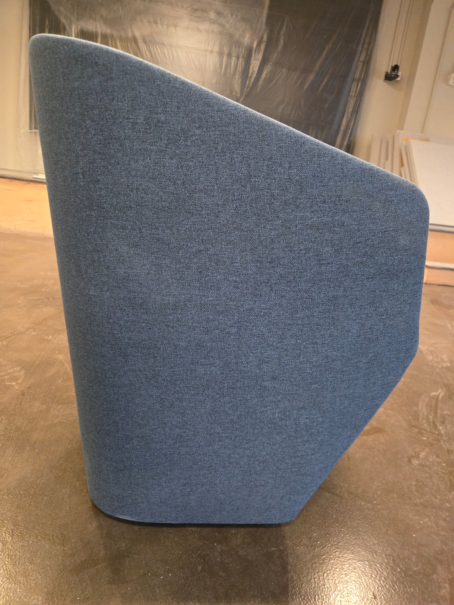 Poppin Pitch Club Chair in Blue