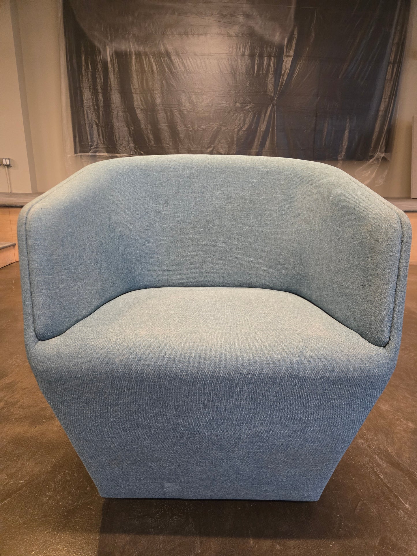 Poppin Pitch Club Chair in Teal