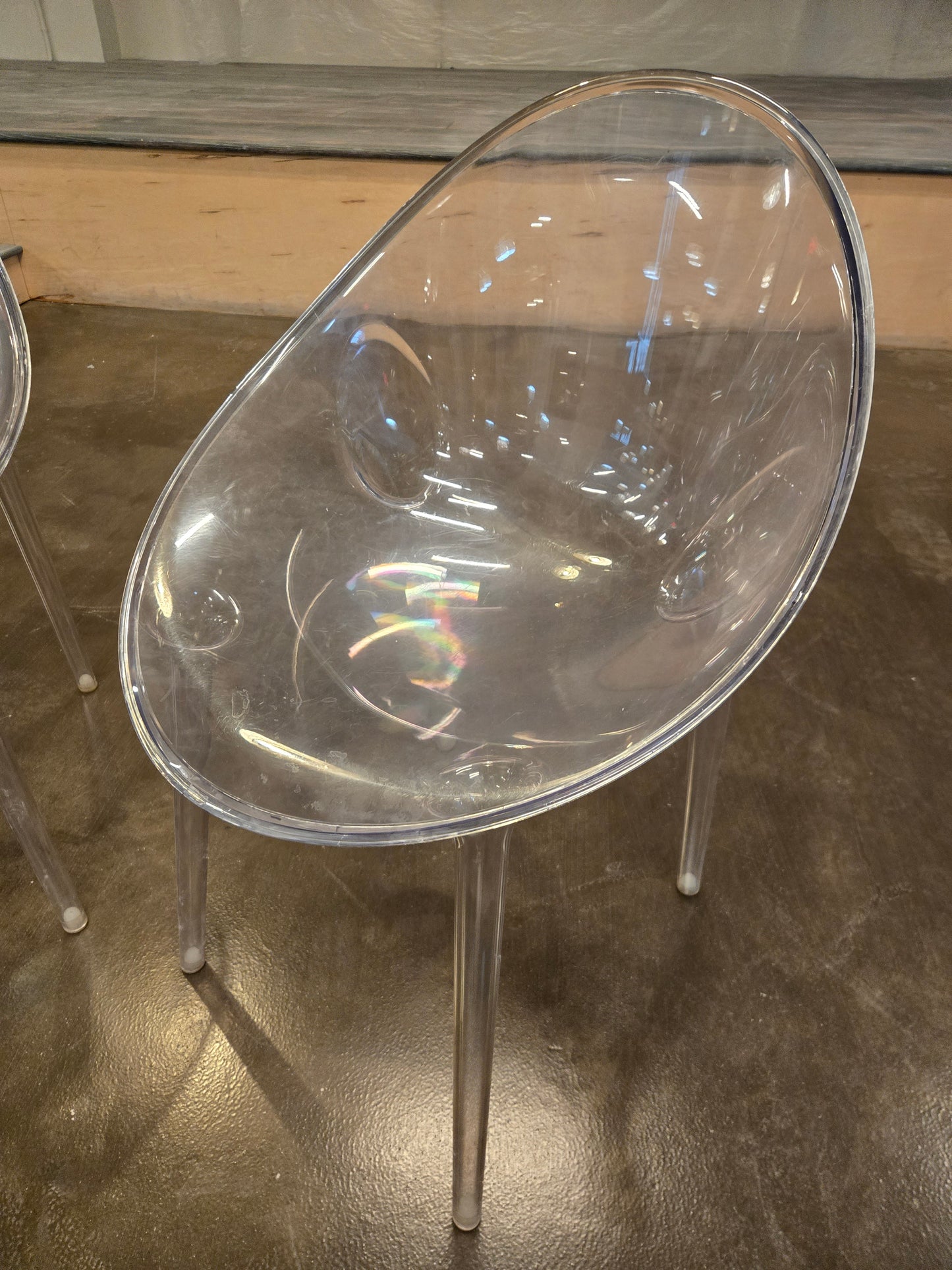Kartell Mr. Impossible Side Chair in Clear Acrylic - A Pair