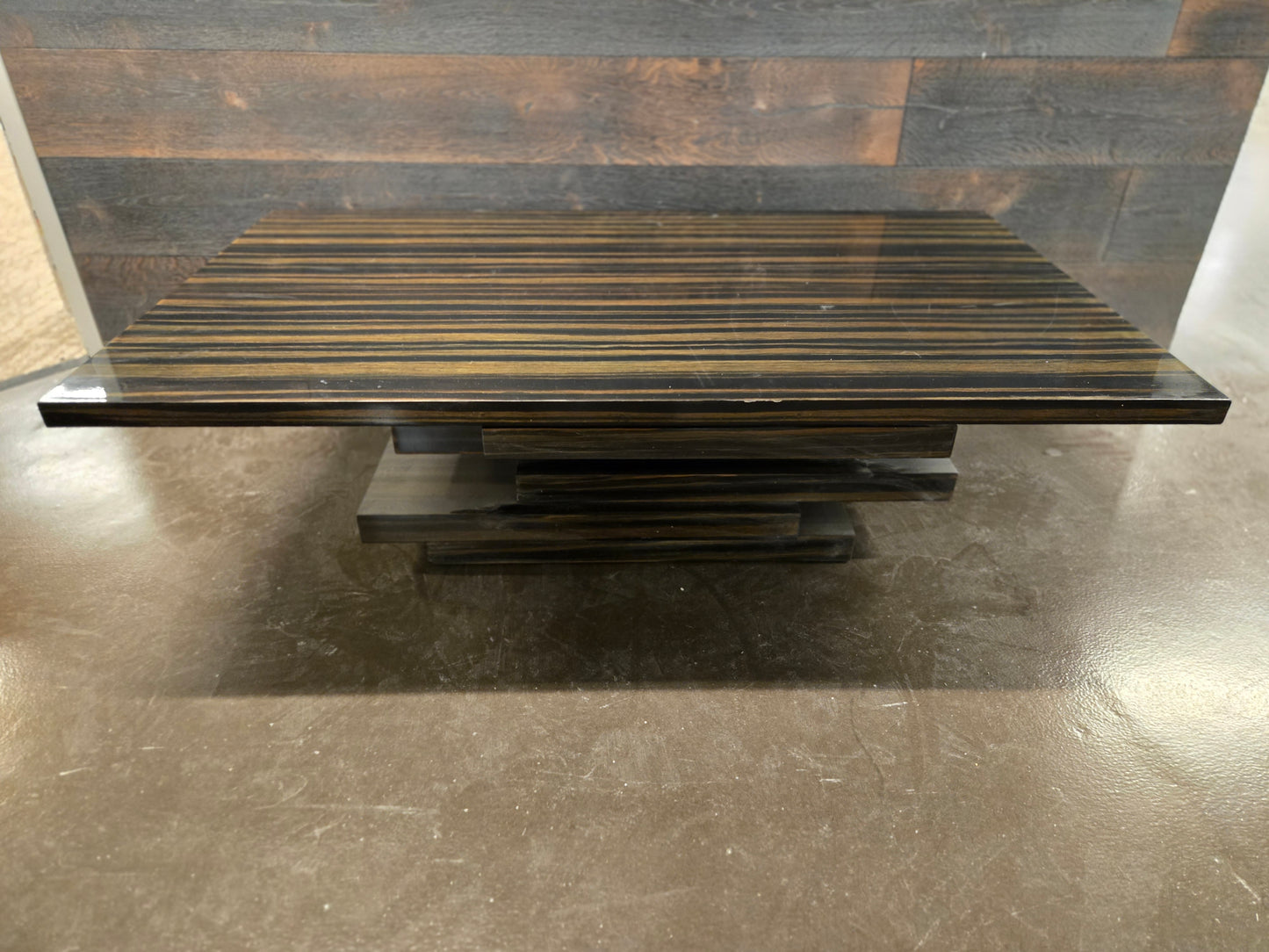 CB2 Stack Hi-Gloss Wood Coffee Table