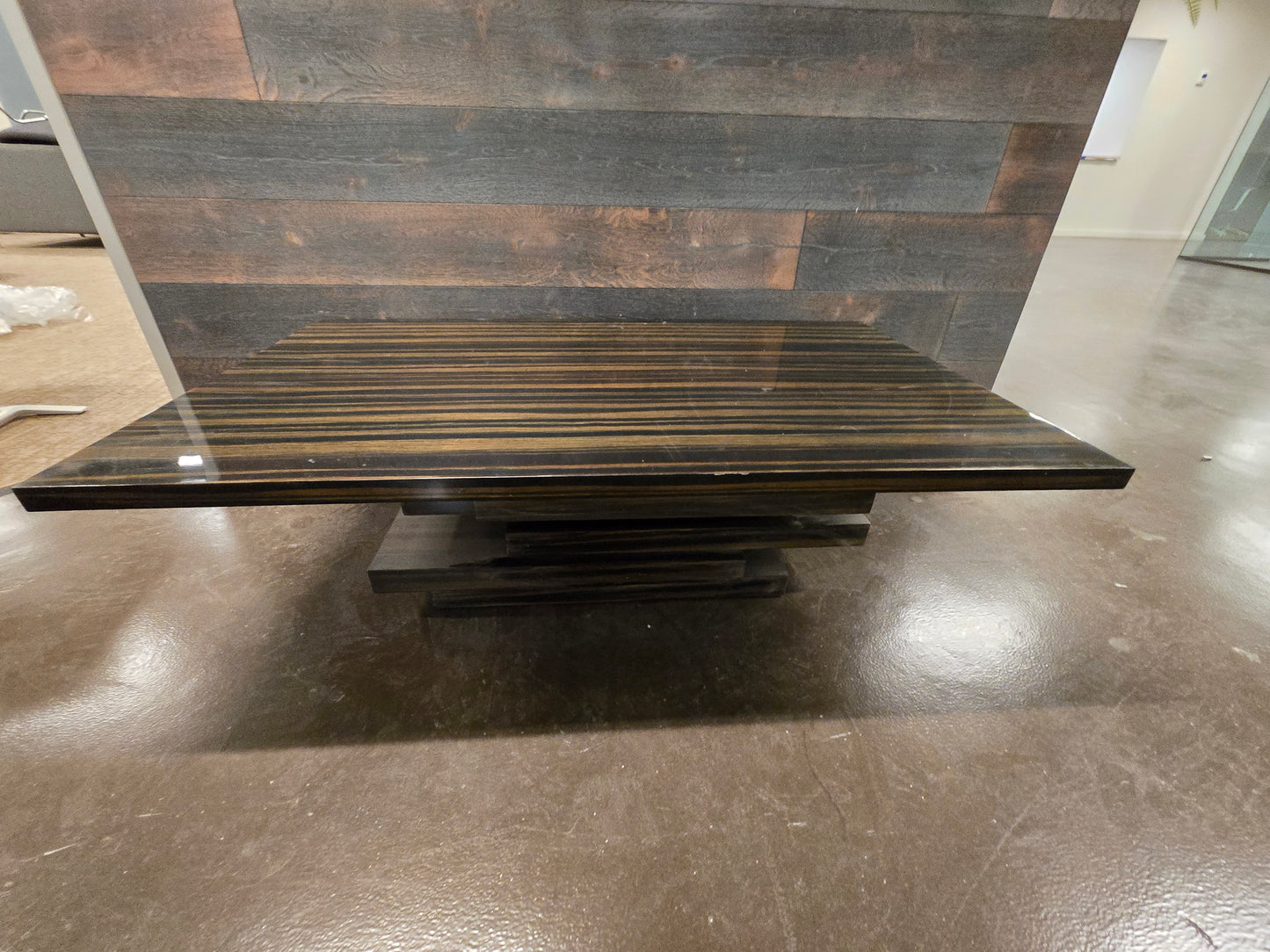 CB2 Stack Hi-Gloss Wood Coffee Table