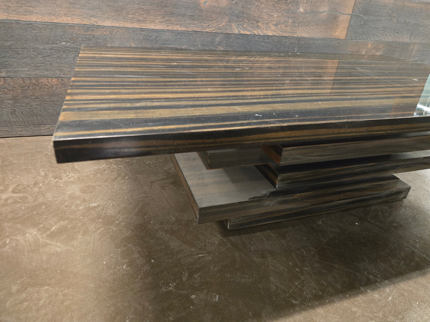 CB2 Stack Hi-Gloss Wood Coffee Table