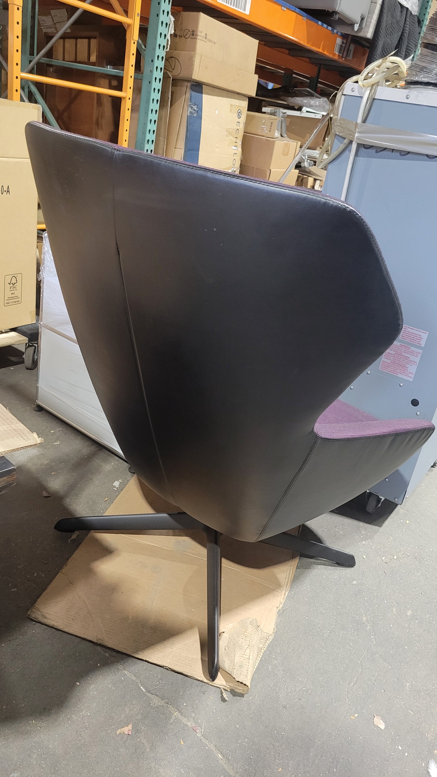 Davis Ginkgo Lounge Chair in Purple