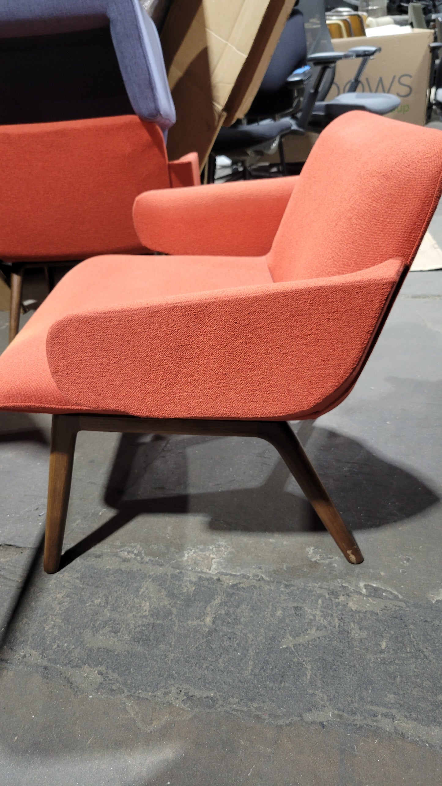 HBF Flock Lounge Chair in Red