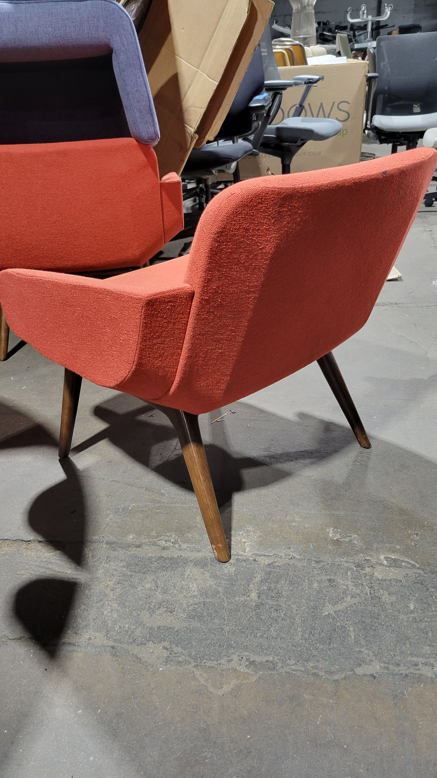 HBF Flock Lounge Chair in Red